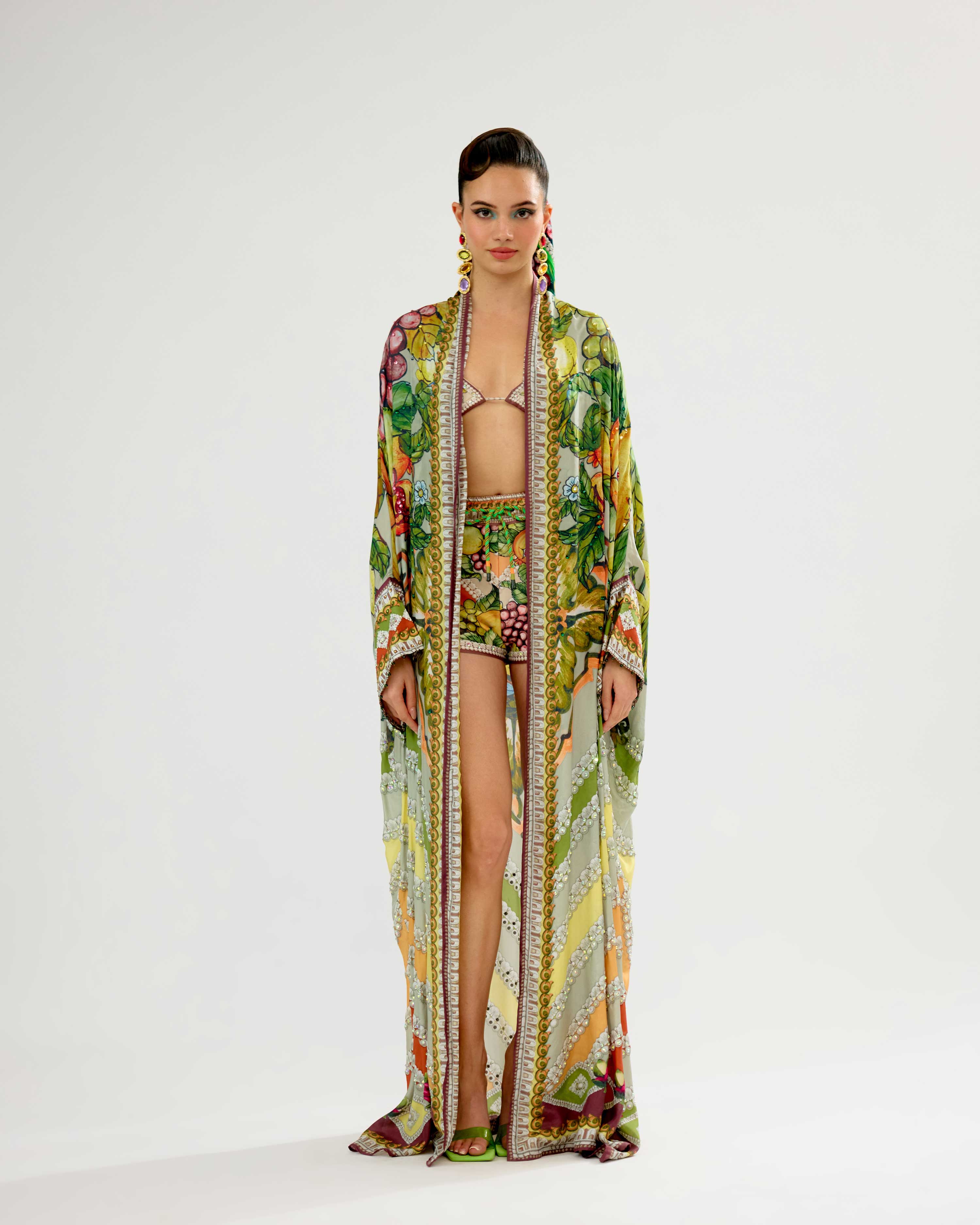 Orvieto : Kimono - Olive/Lemon