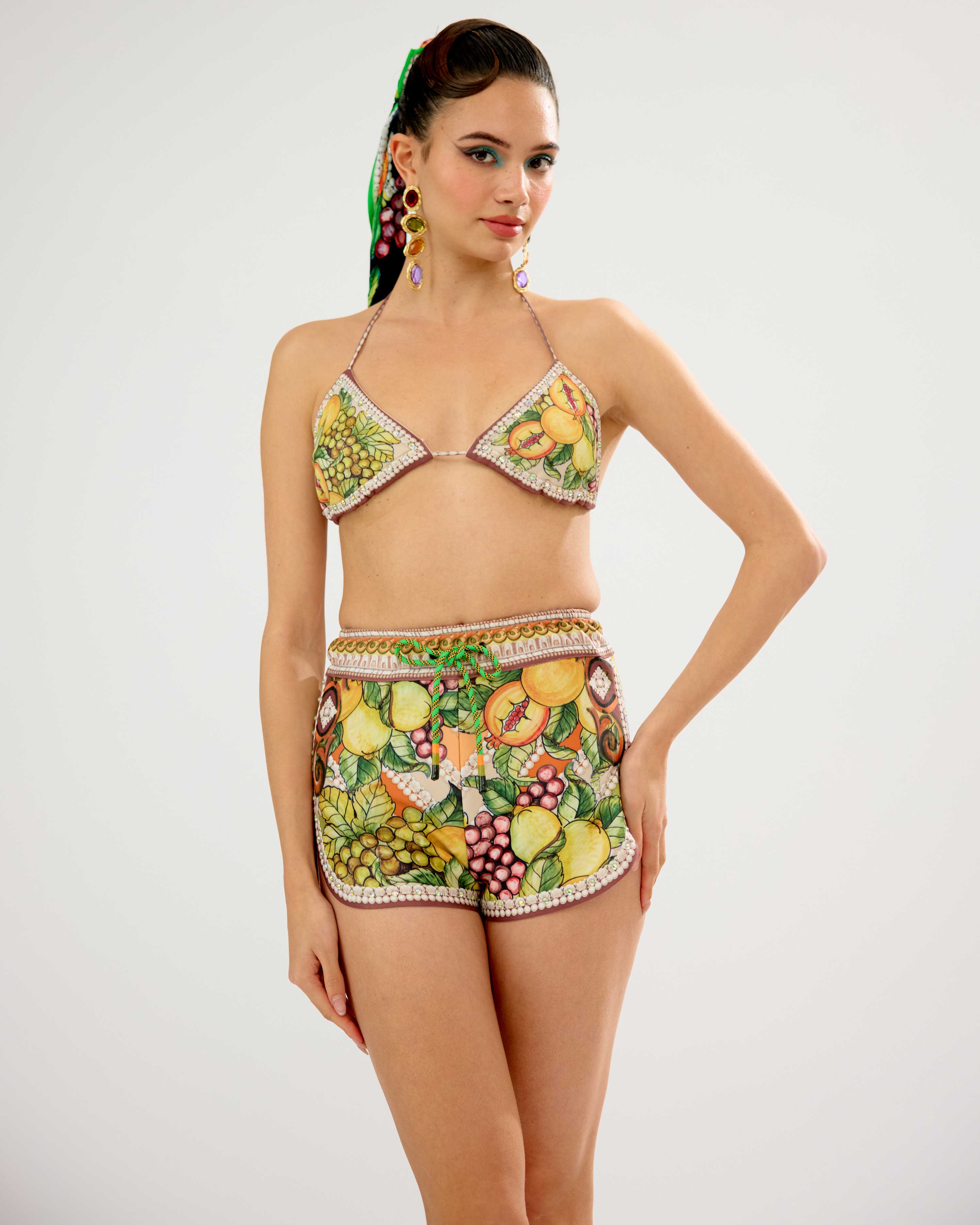 Orvieto : Kimono - Olive/Lemon