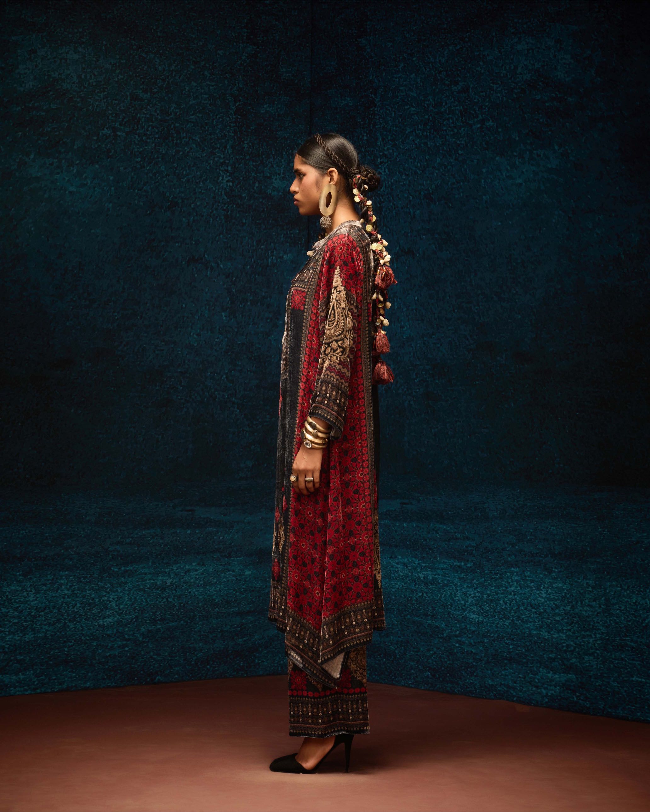 Ajrakh : Zeynep - Red/Black