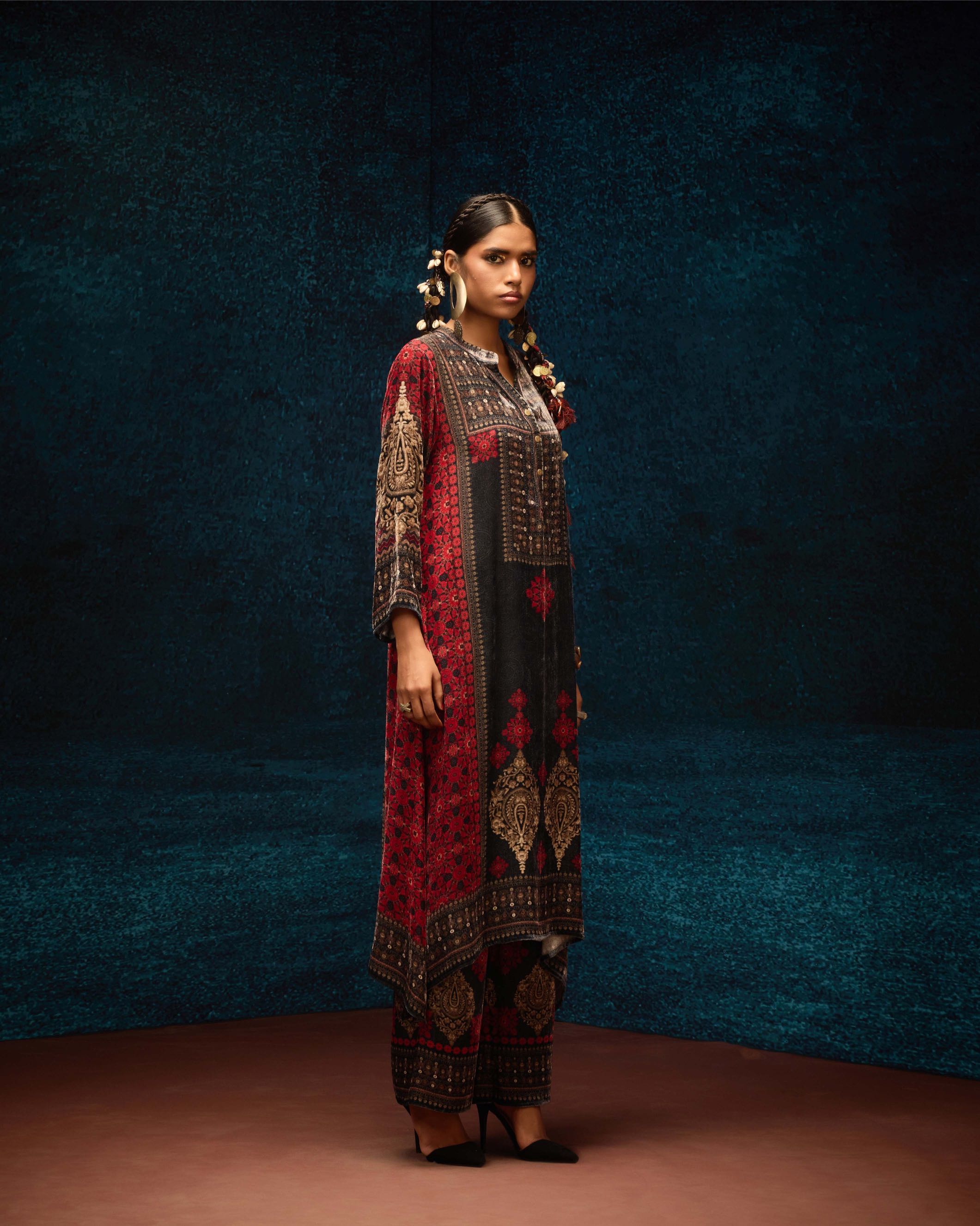 Ajrakh : Zeynep - Red/Black