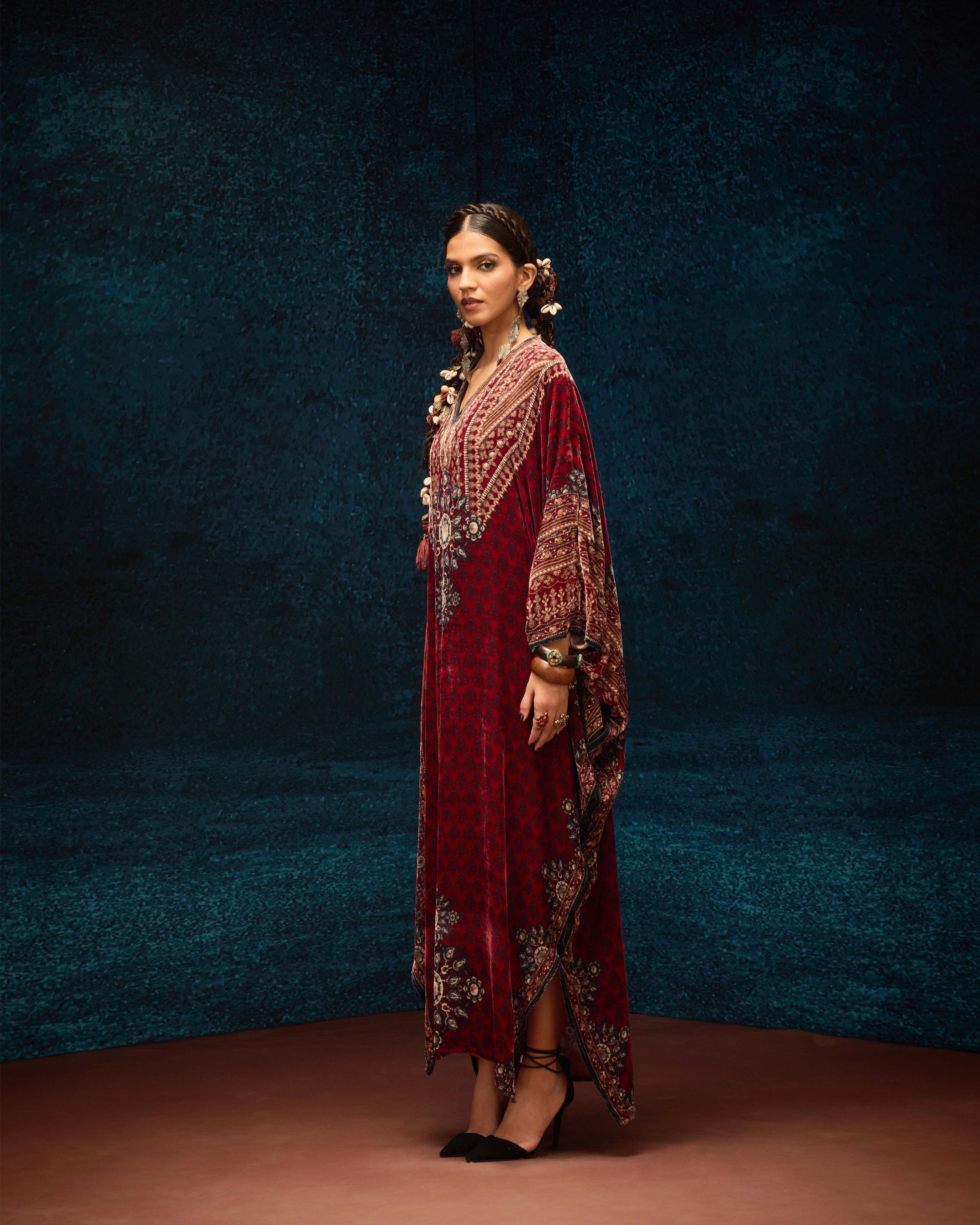 Ajrakh : Verusha - Maroon