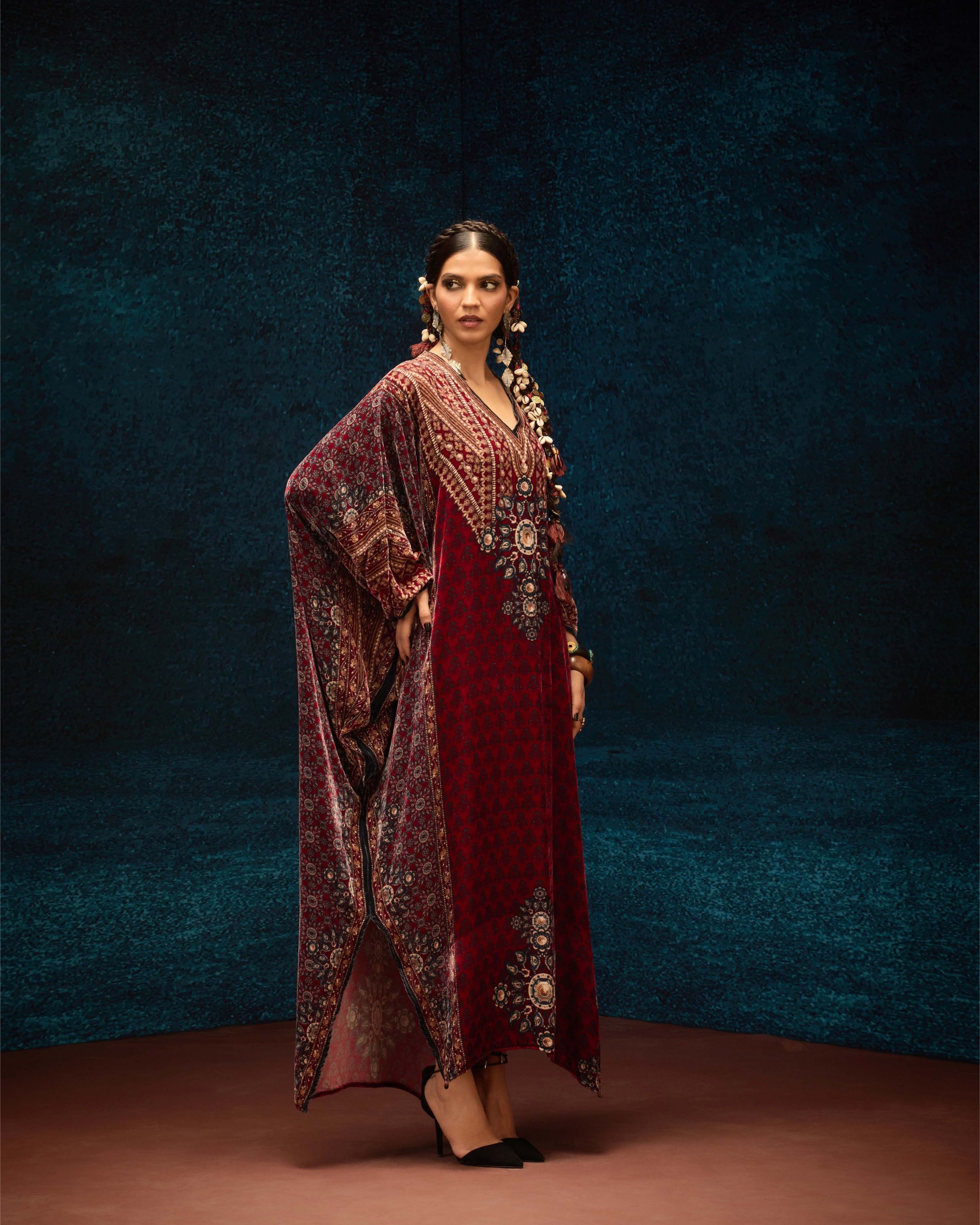 Ajrakh : Verusha - Maroon