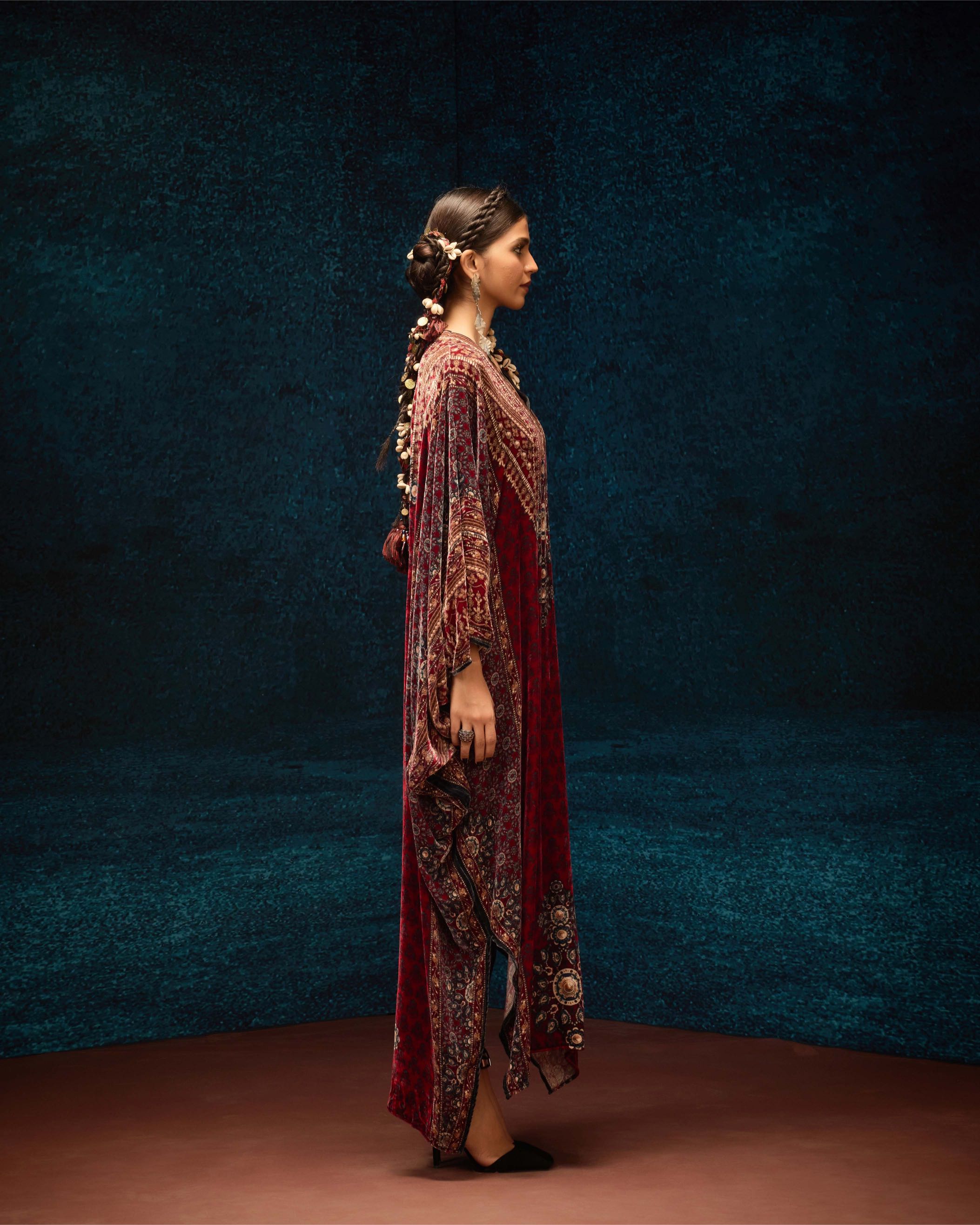 Ajrakh : Verusha - Maroon