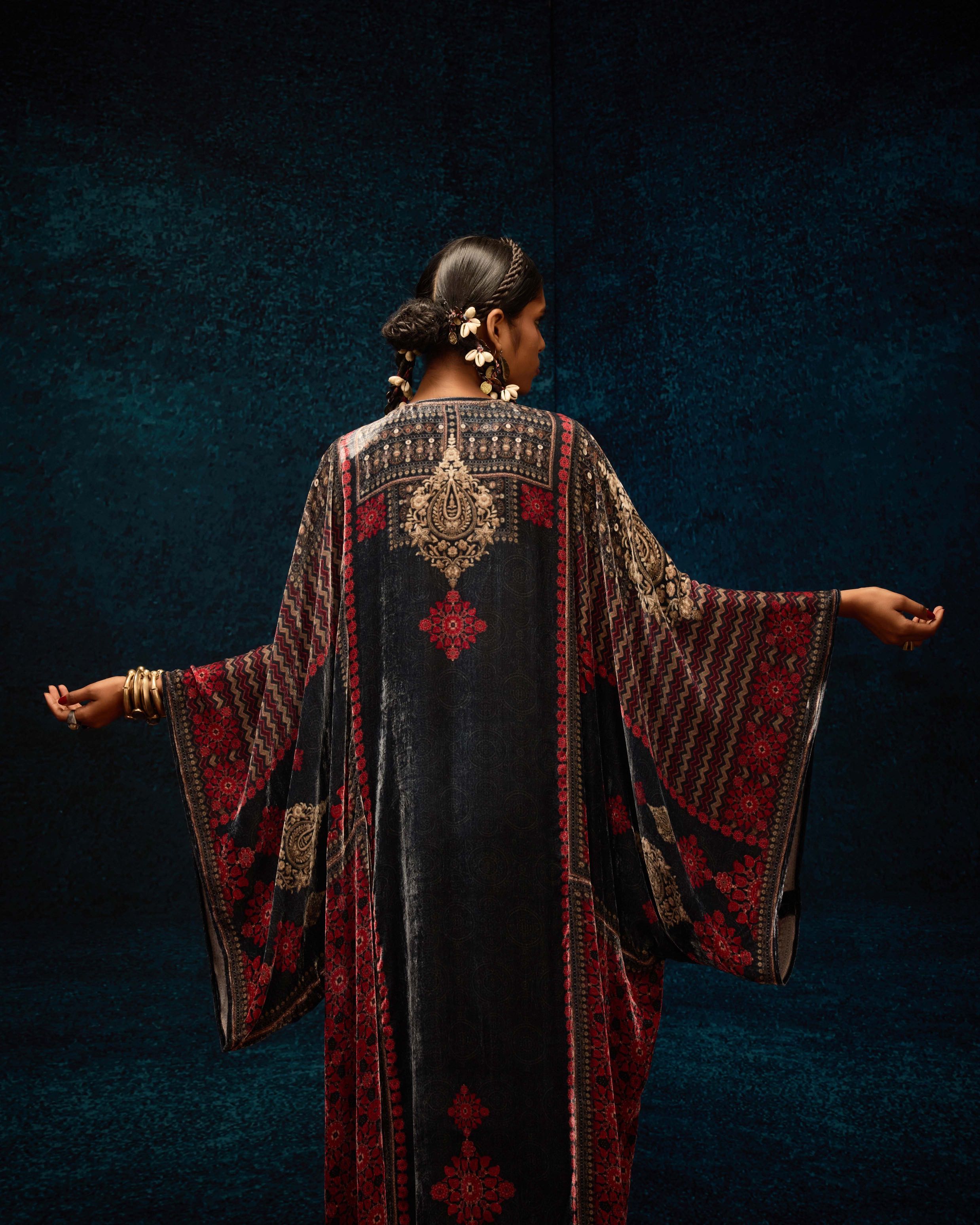 Ajrakh : Beatrice - Red/Black