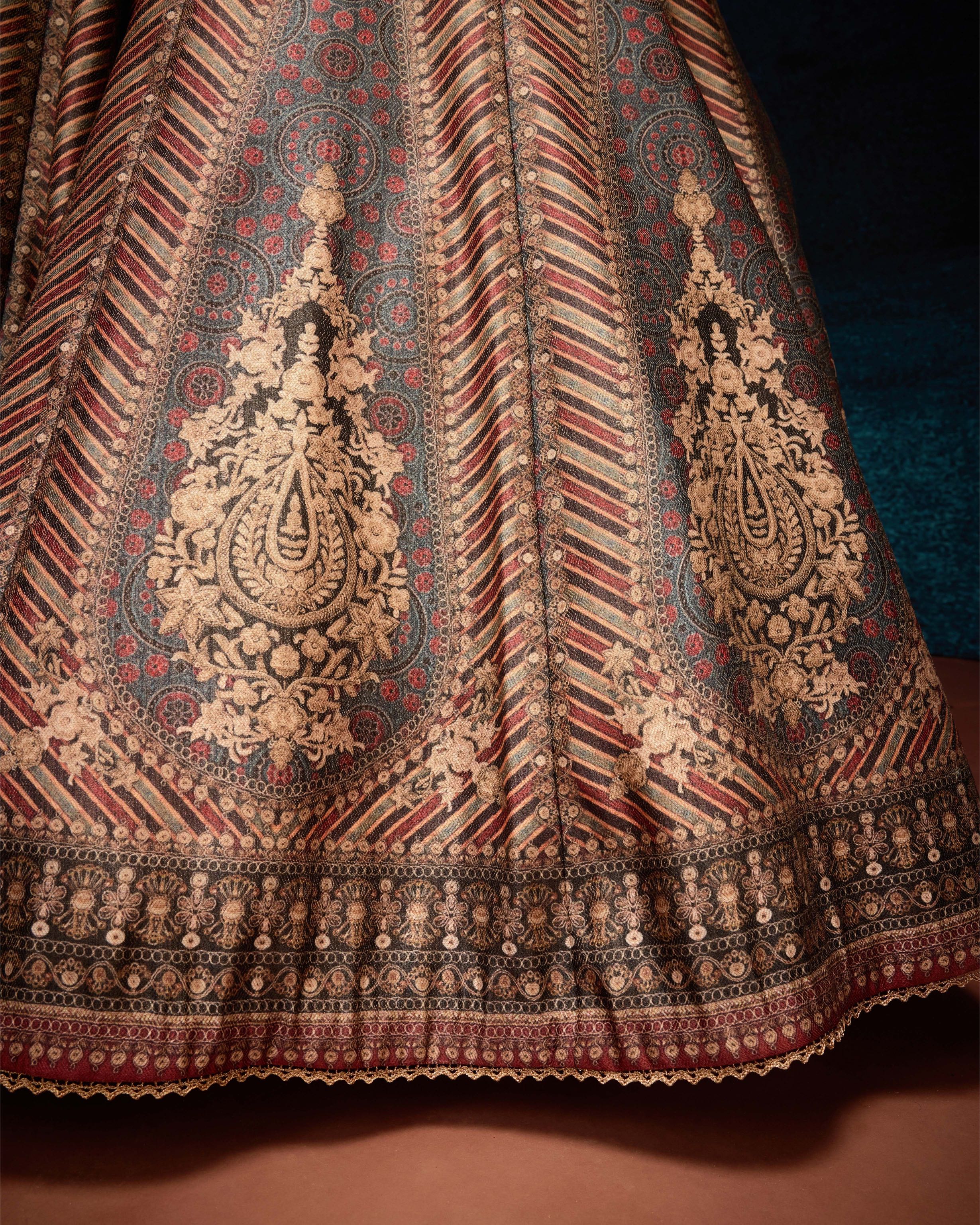Ajrakh : Varsha Leela - Blue/Maroon