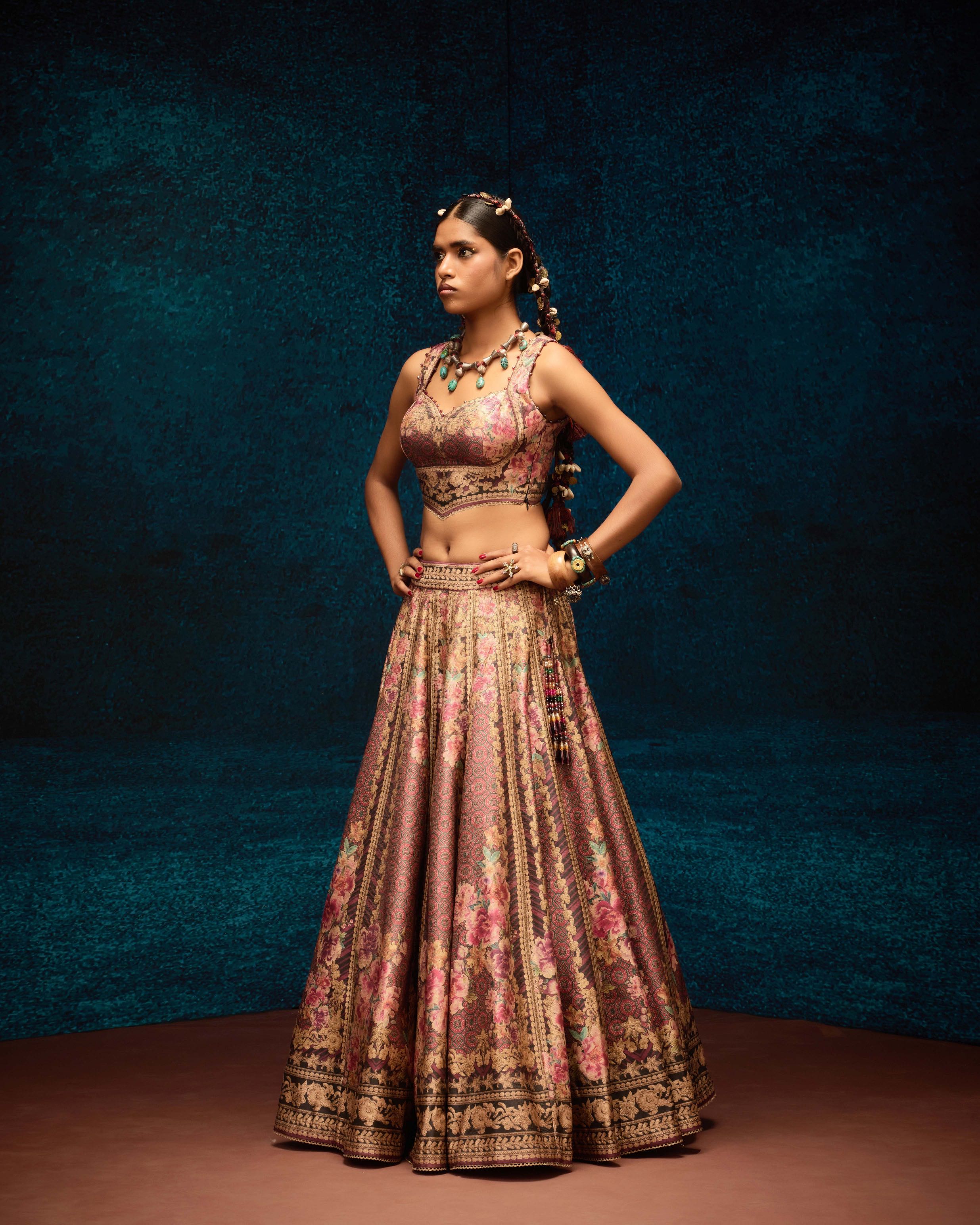 Ajrakh : Leela - Maroon