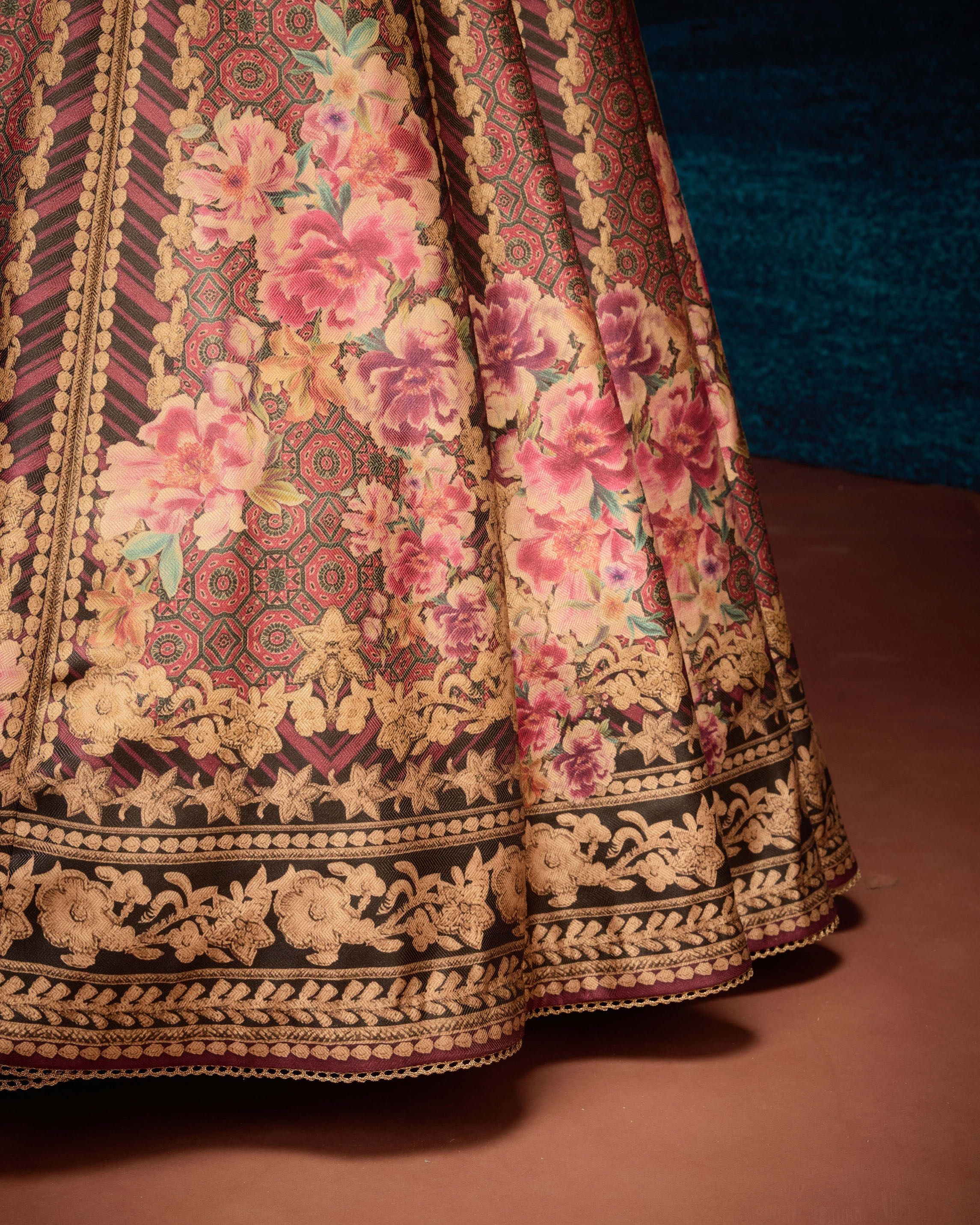 Ajrakh : Leela - Maroon