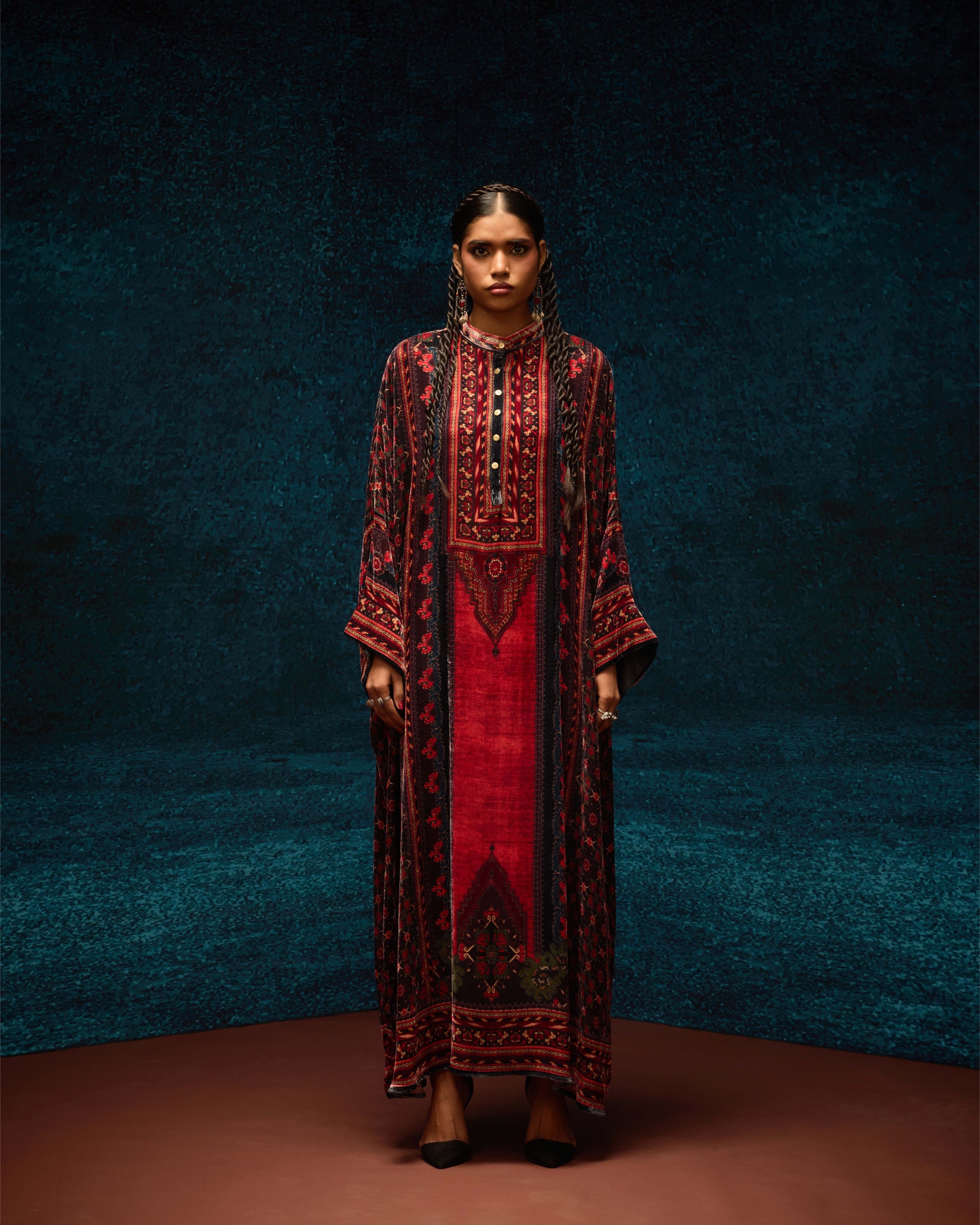 Ajrakh/Shiraz : Clarice - Red