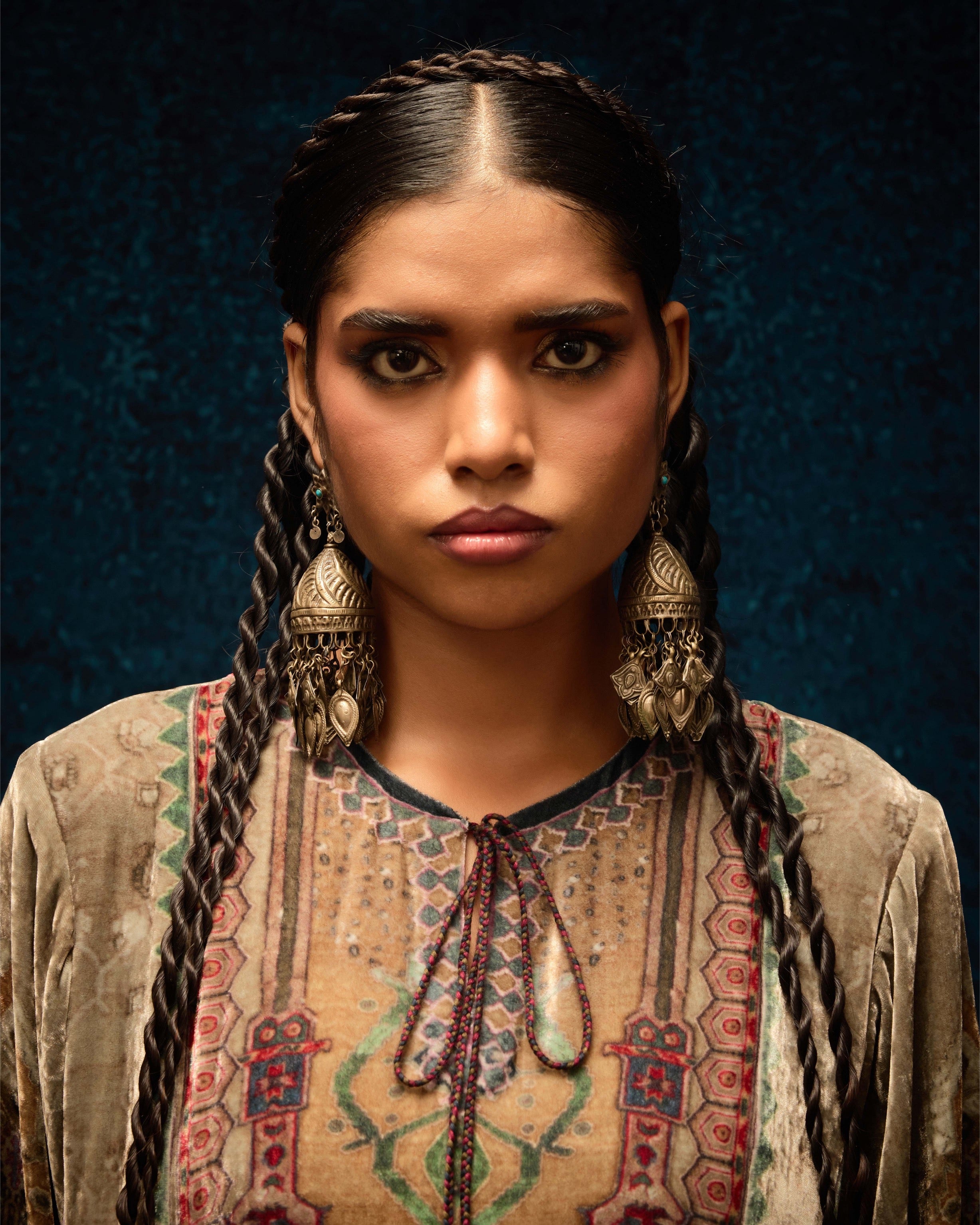 Ajrakh/Shiraz : Anisha - Taupe
