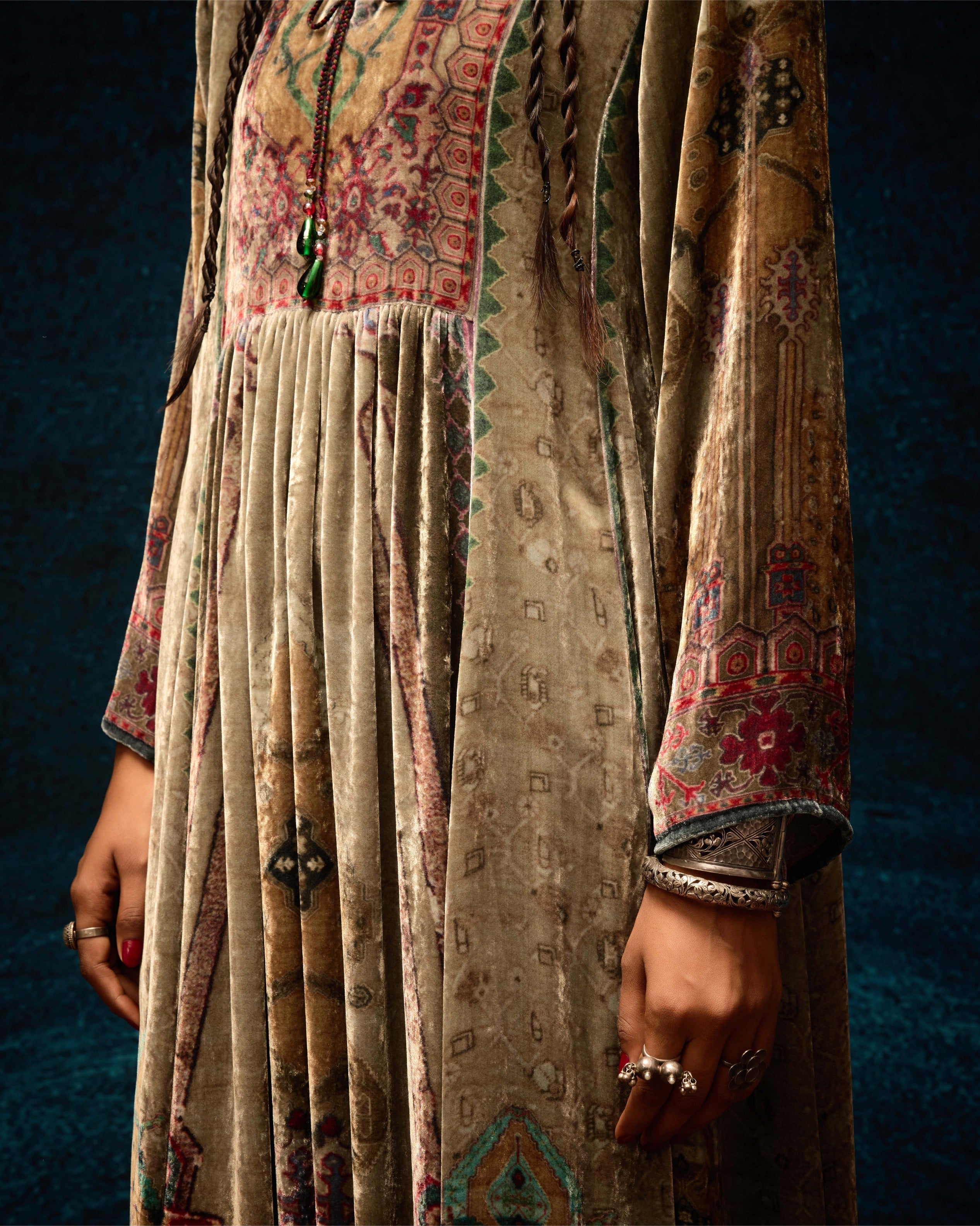 Ajrakh/Shiraz : Anisha - Taupe