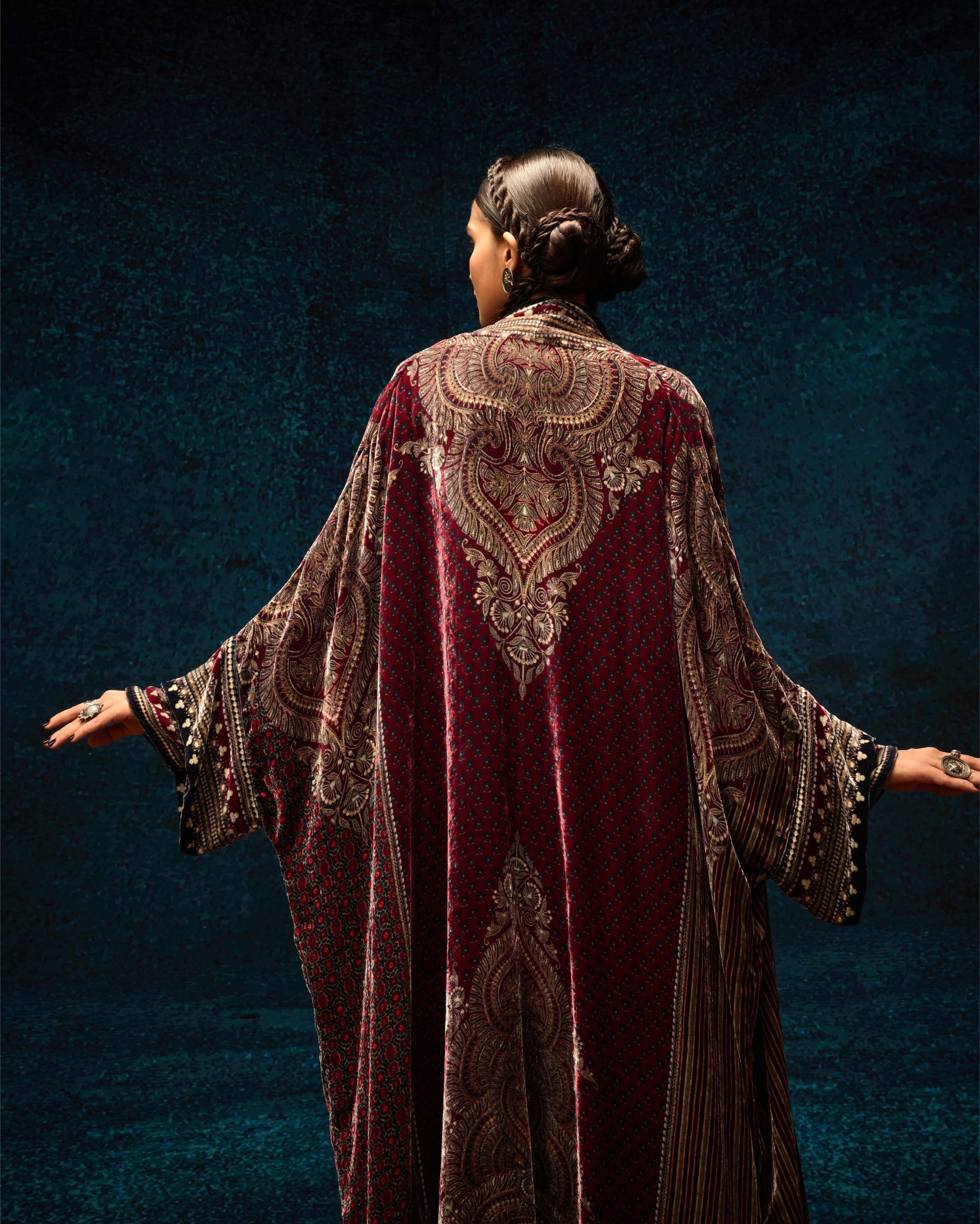 Ajrakh : Abaya - Red