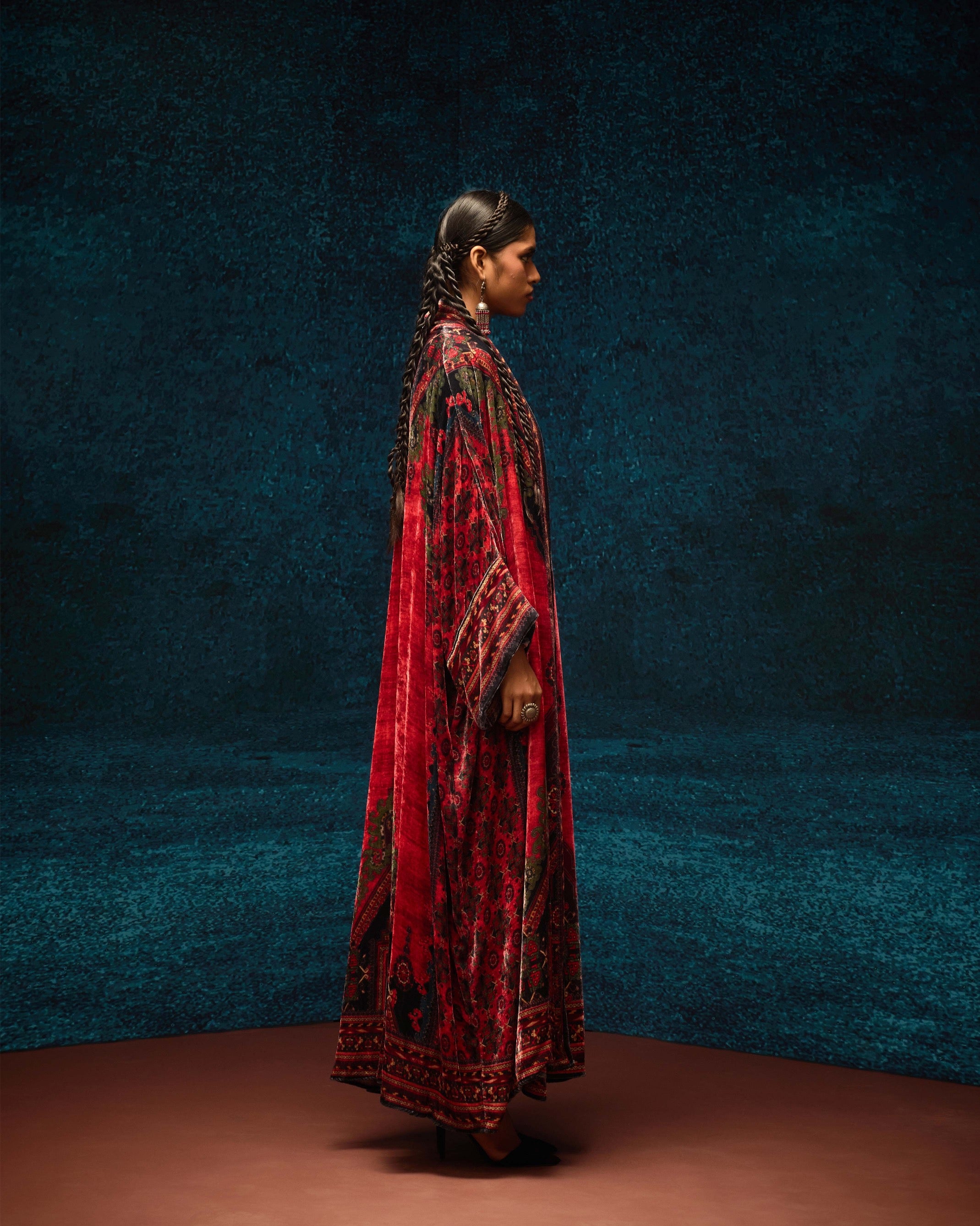 Ajrakh : Abaya - Rust