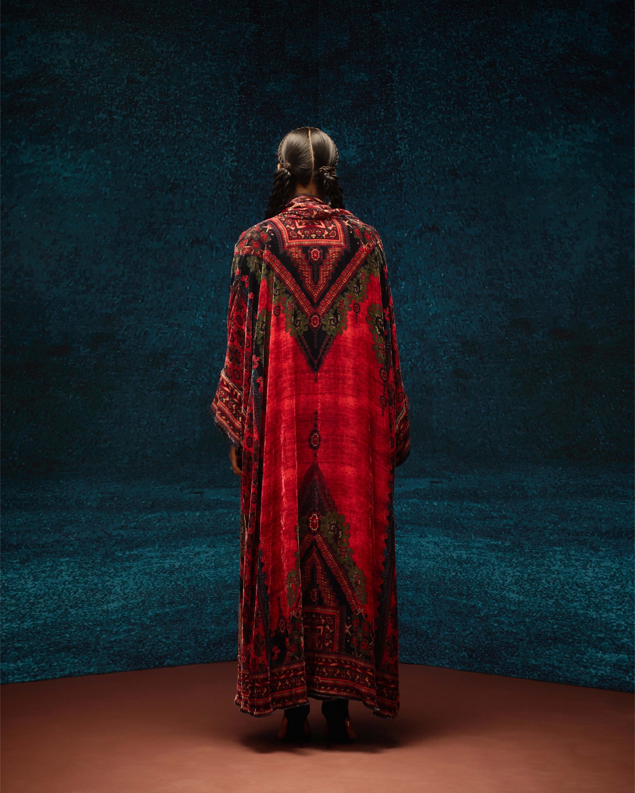 Ajrakh : Abaya - Rust