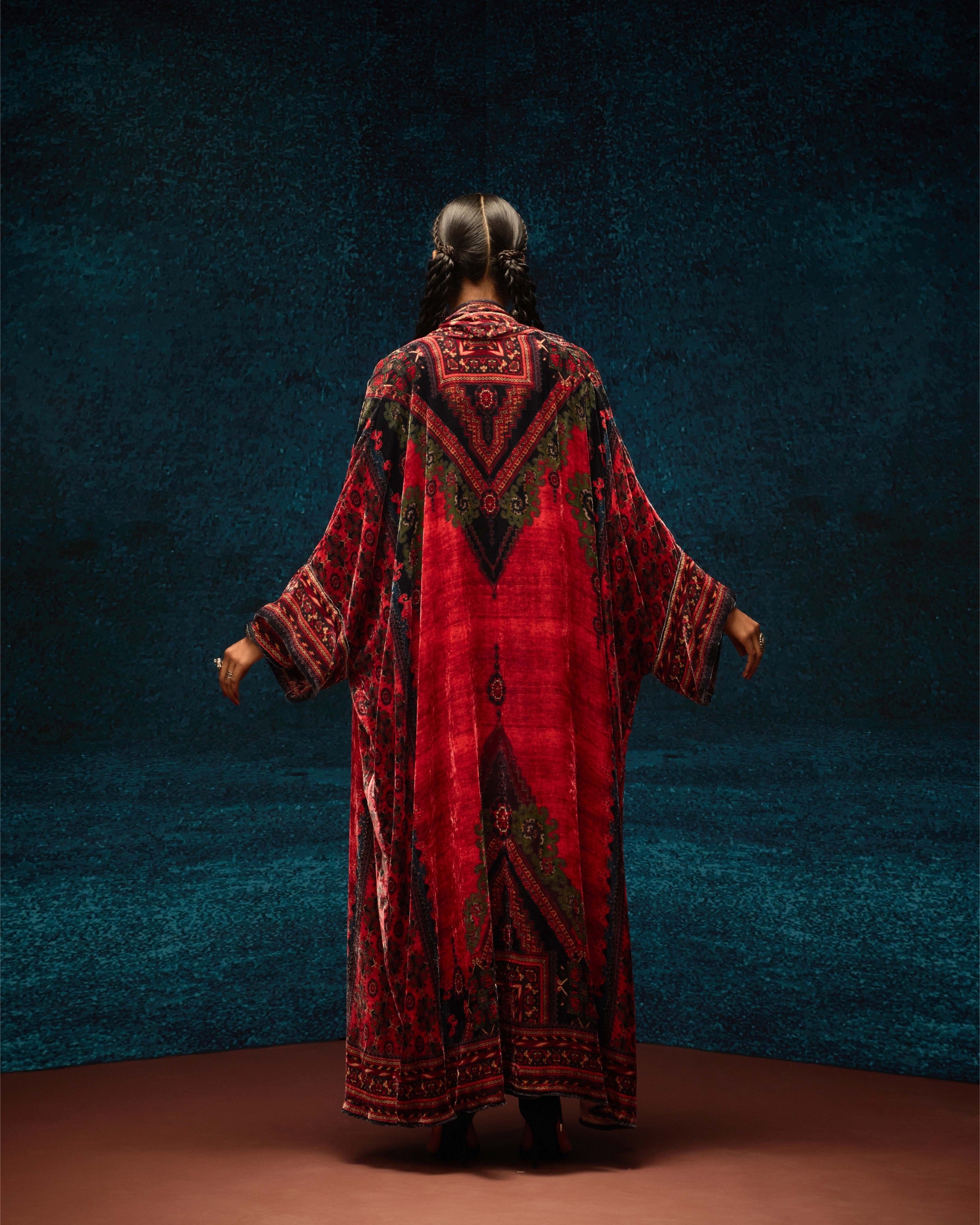 Ajrakh : Abaya - Rust