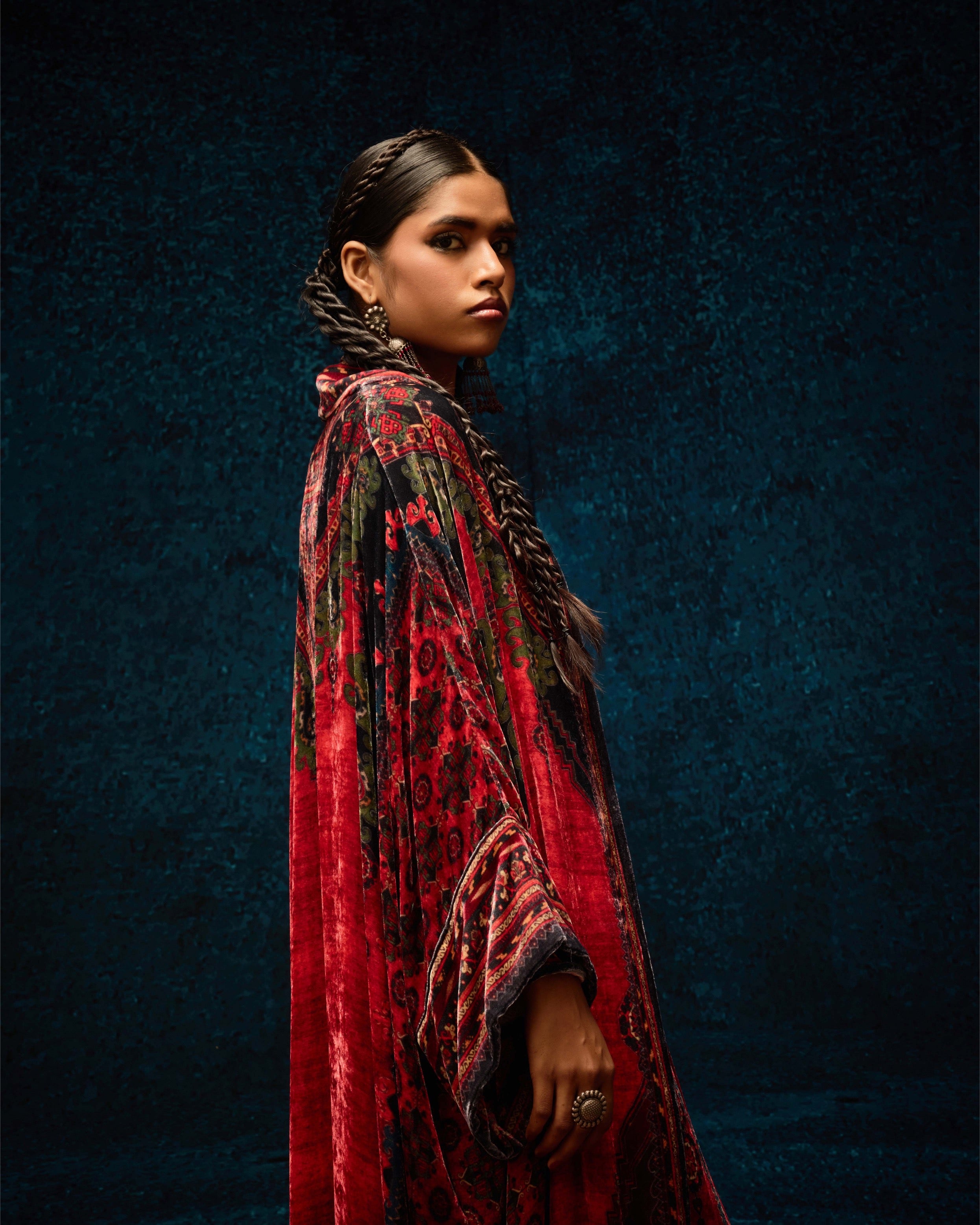Ajrakh : Abaya - Rust