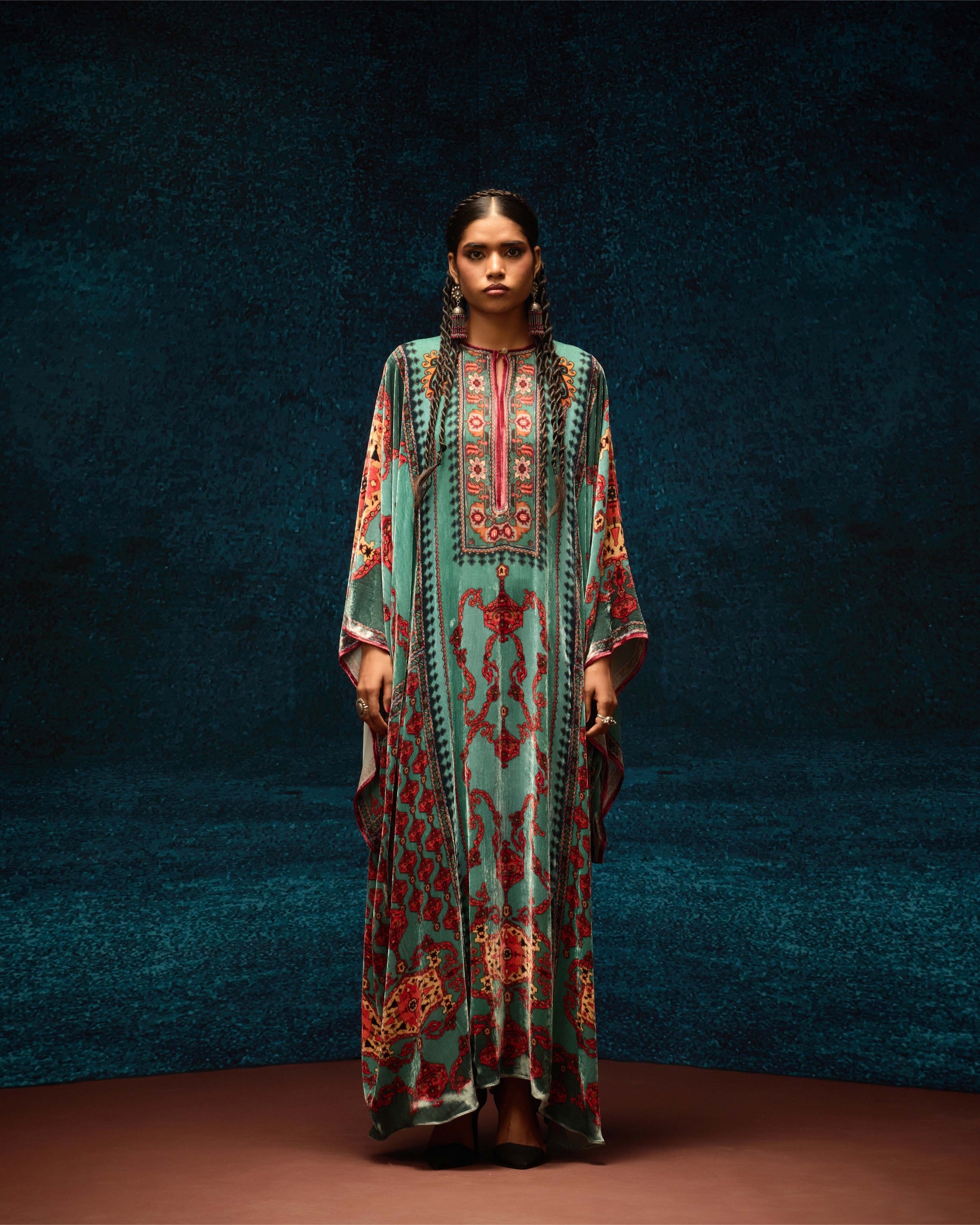 Ajrakh/Shiraz : Beatrice - Aqua