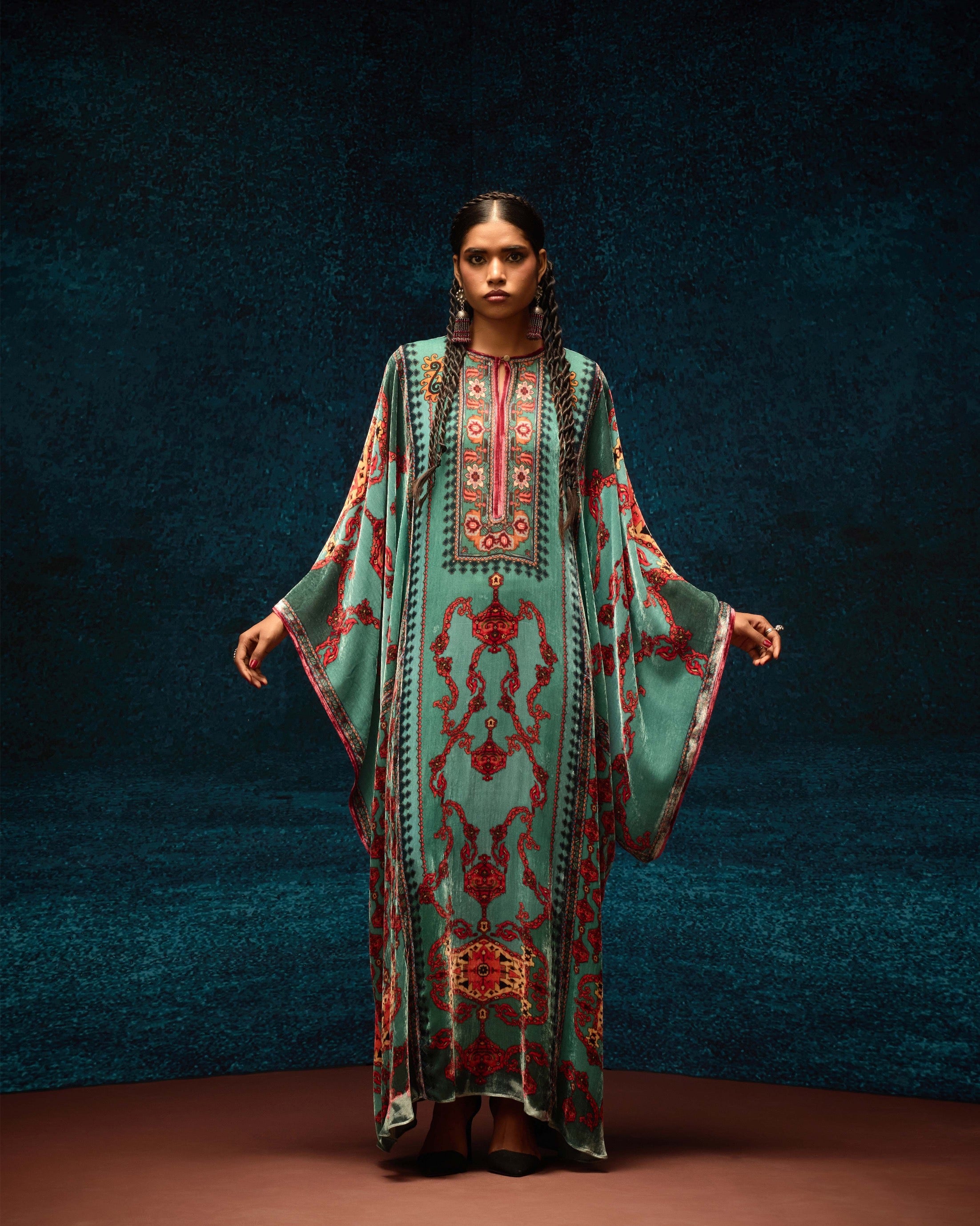 Ajrakh/Shiraz : Beatrice - Aqua