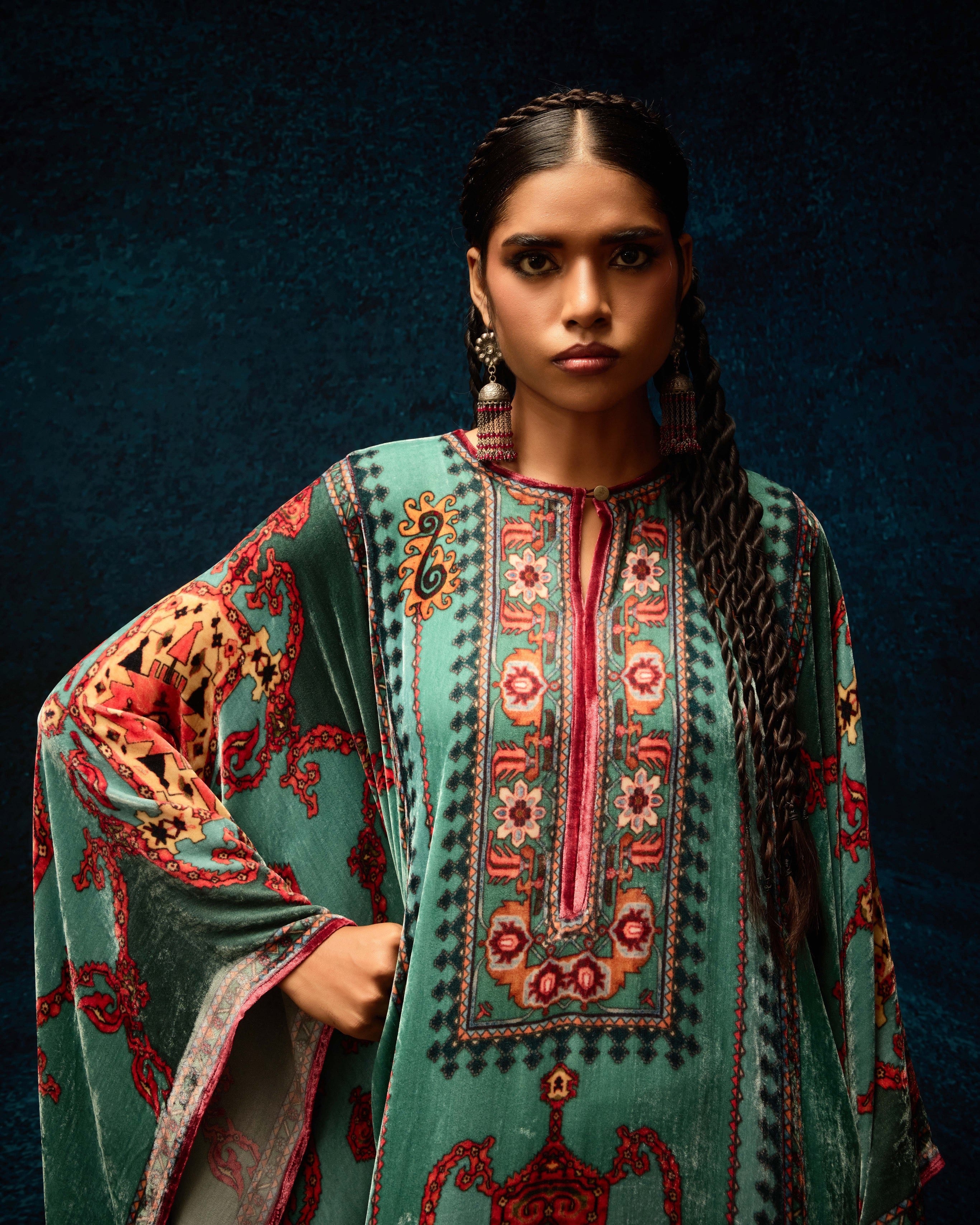 Ajrakh/Shiraz : Beatrice - Aqua