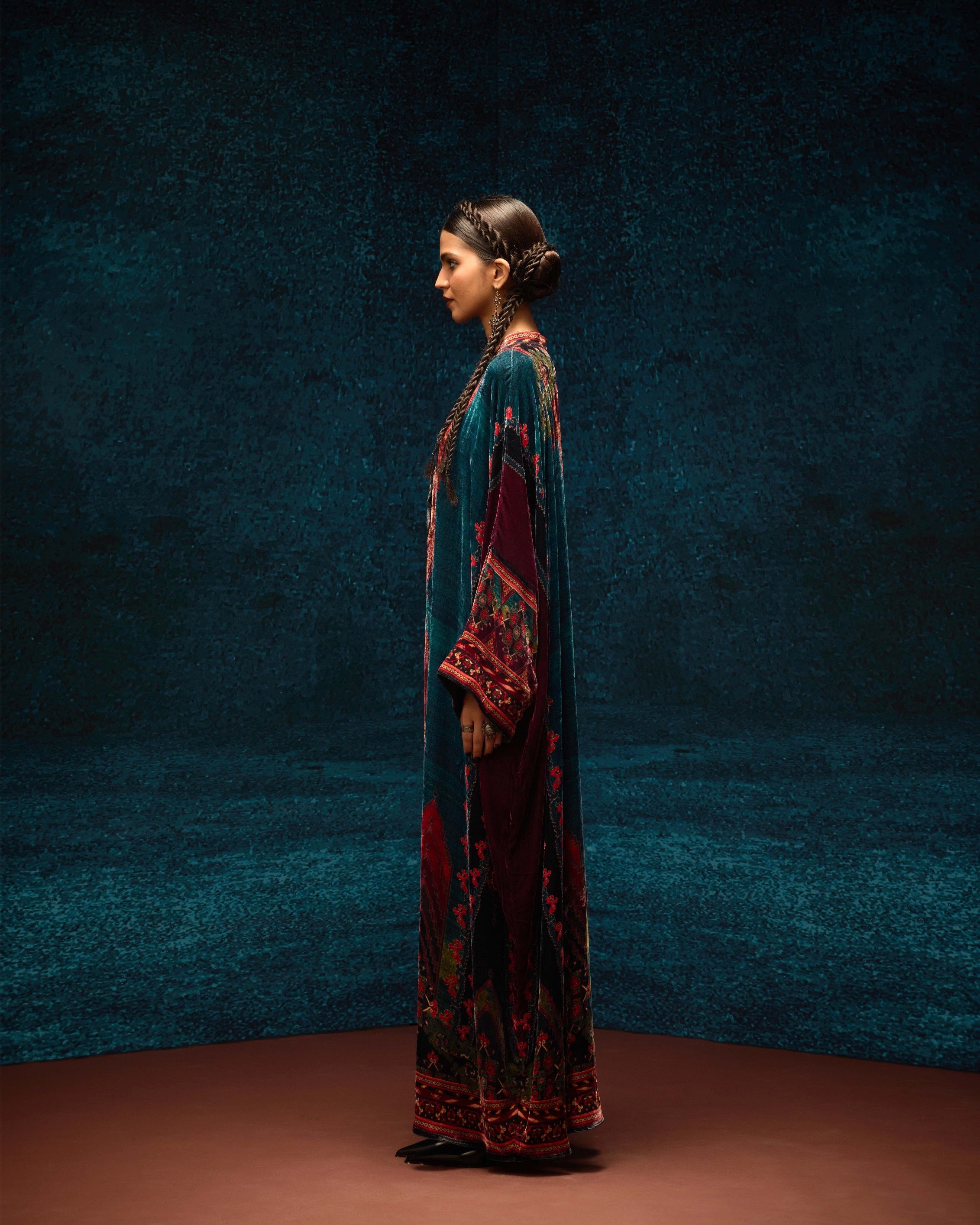 Ajrakh/Shiraz : Clarice - Teal