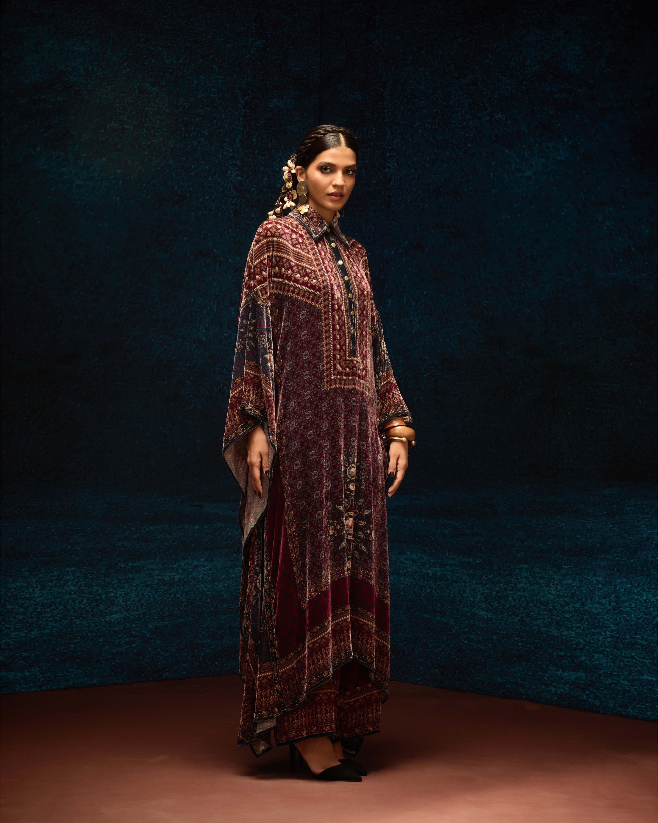 Ajrakh : Sharifa - Maroon