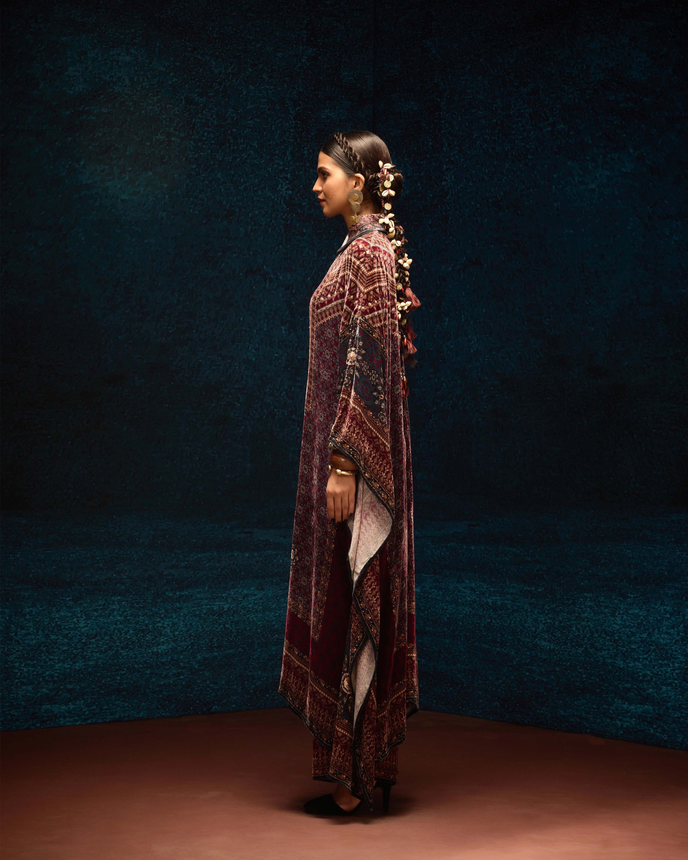 Ajrakh : Sharifa - Maroon