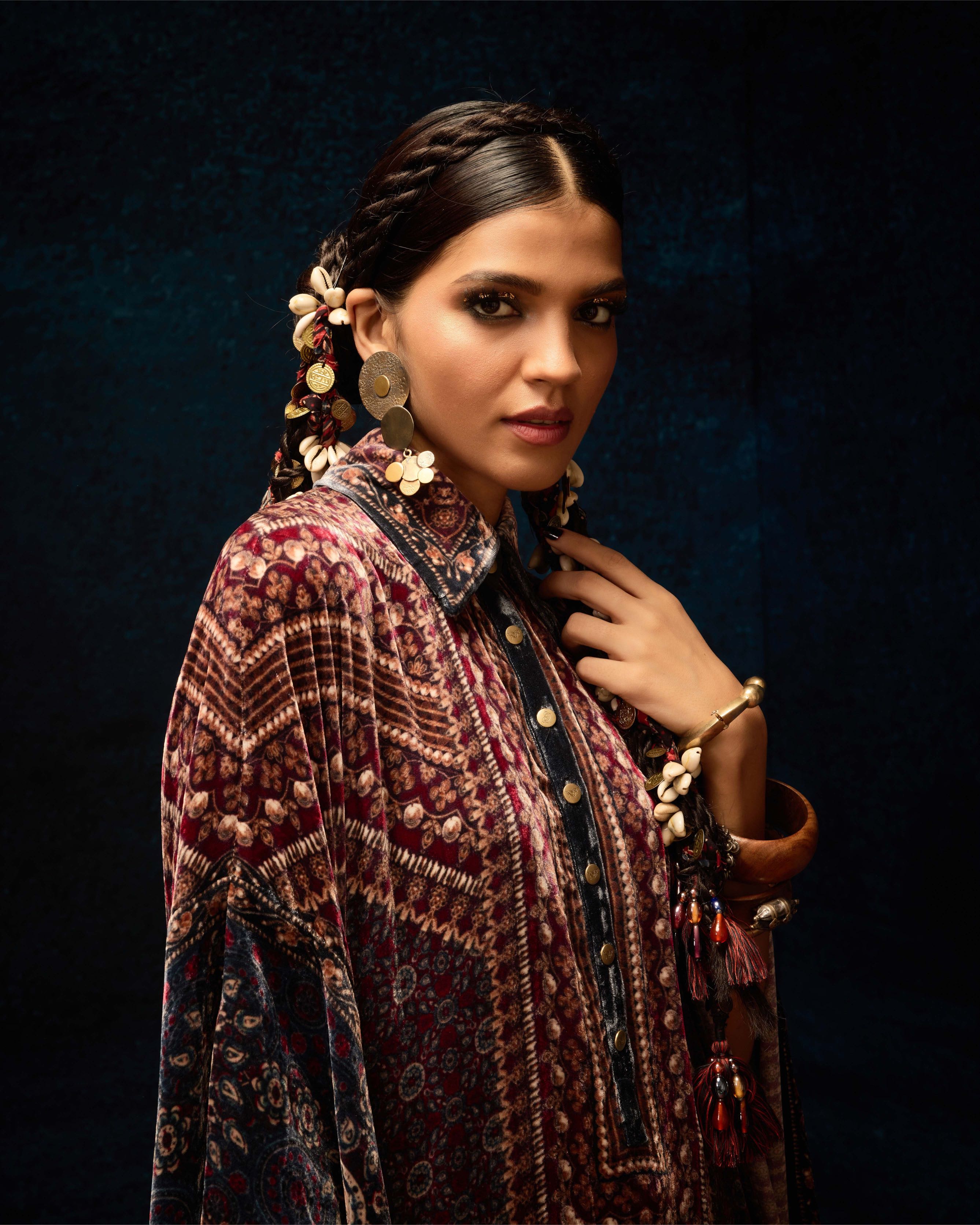 Ajrakh : Sharifa - Maroon