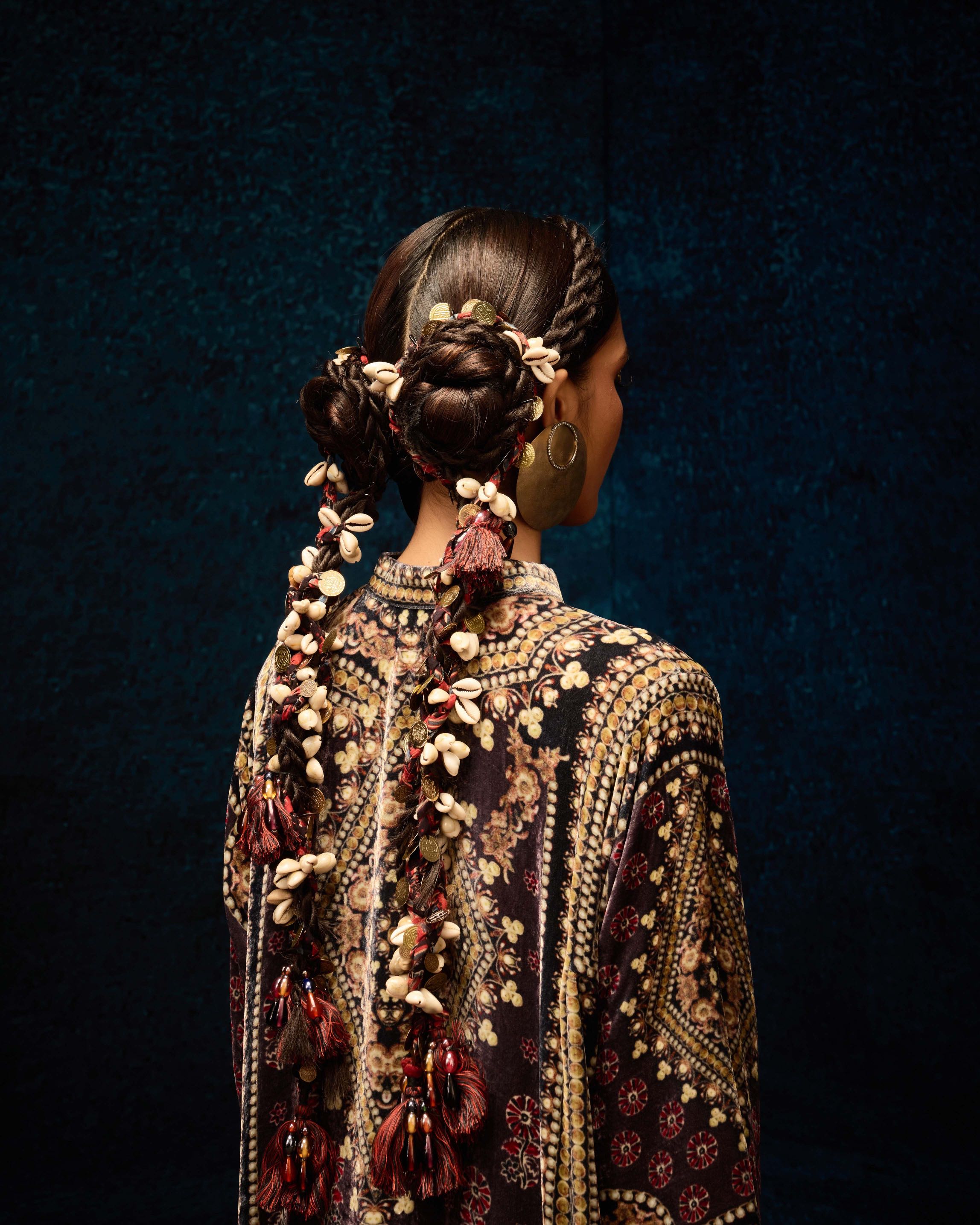 Ajrakh : Ghazala - Burgundy