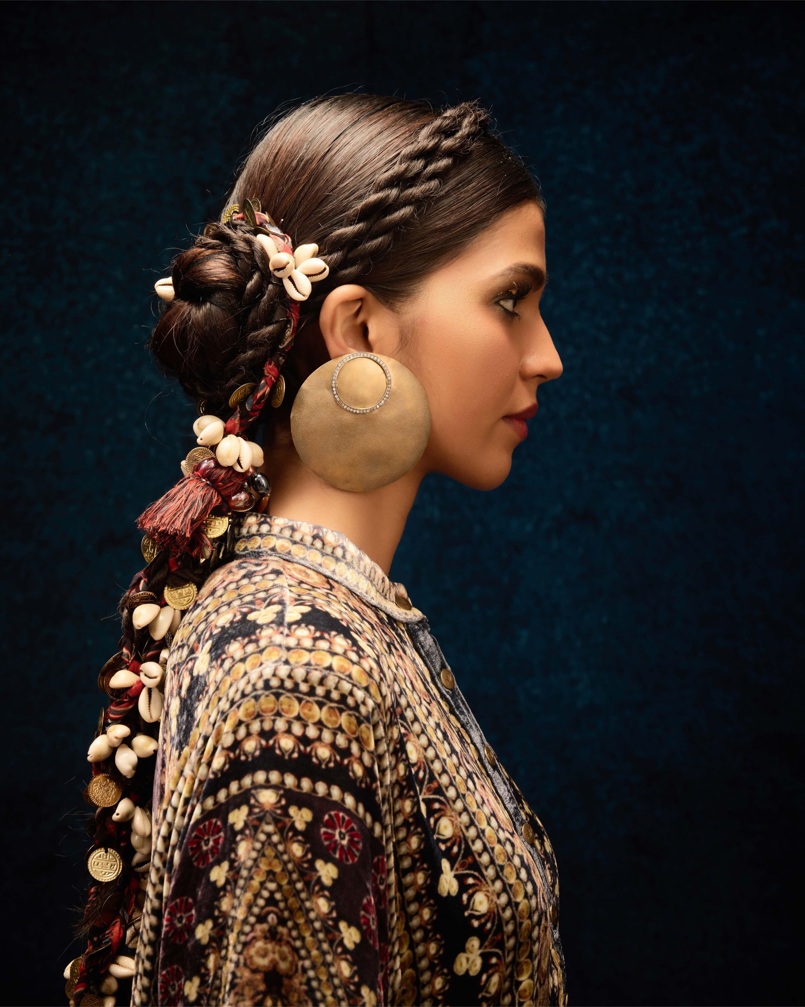 Ajrakh : Ghazala - Burgundy