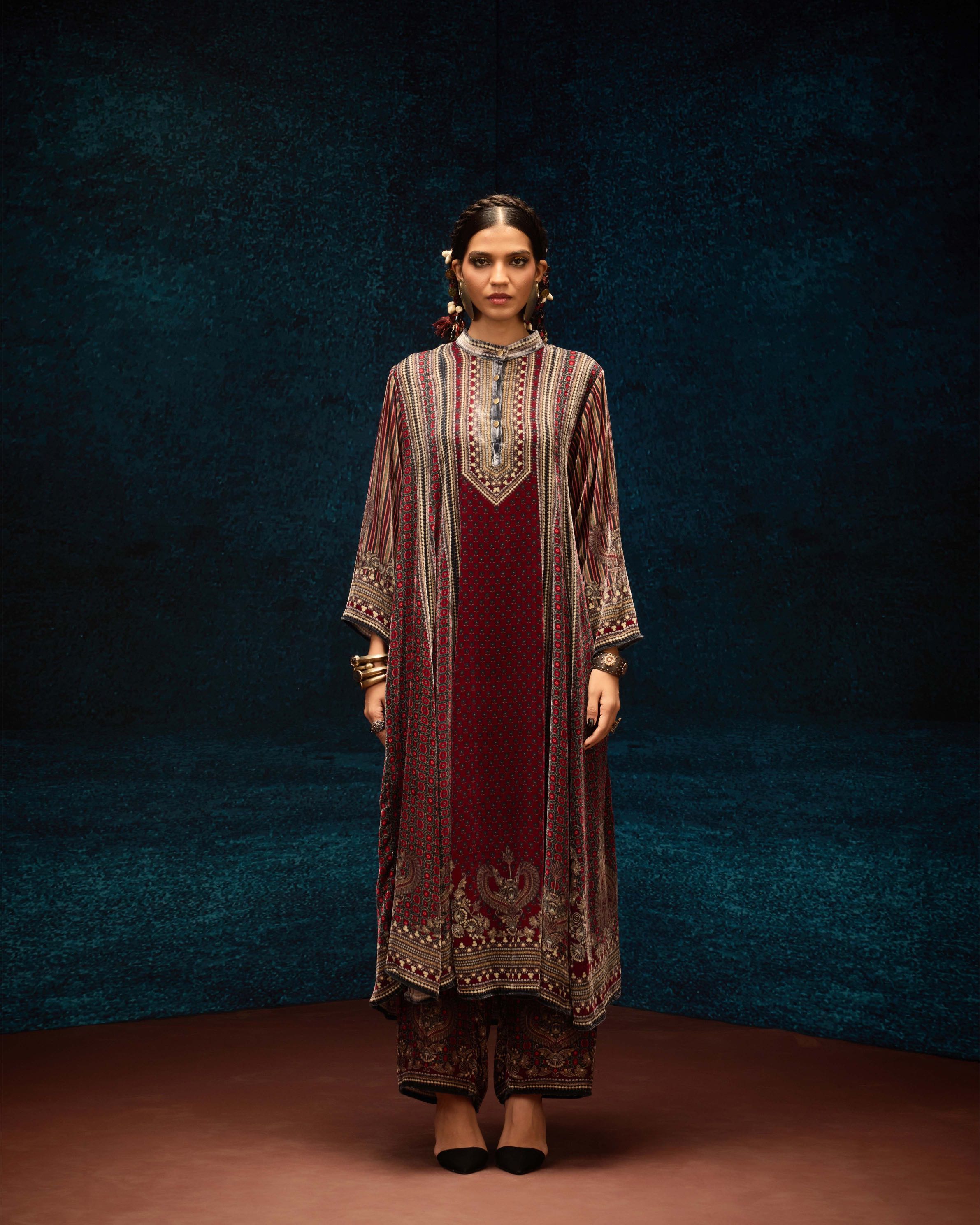 Ajrakh : Ada - Maroon