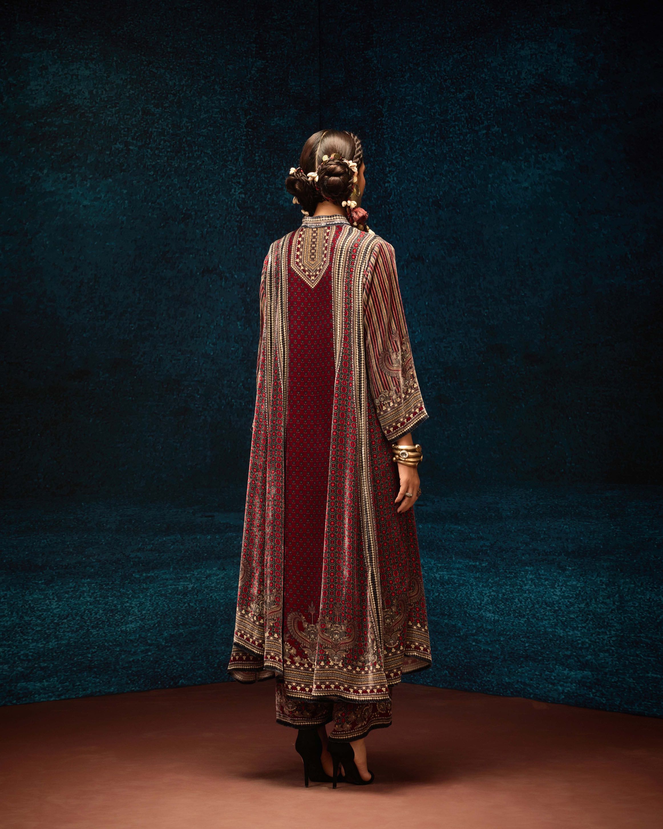 Ajrakh : Ada - Maroon