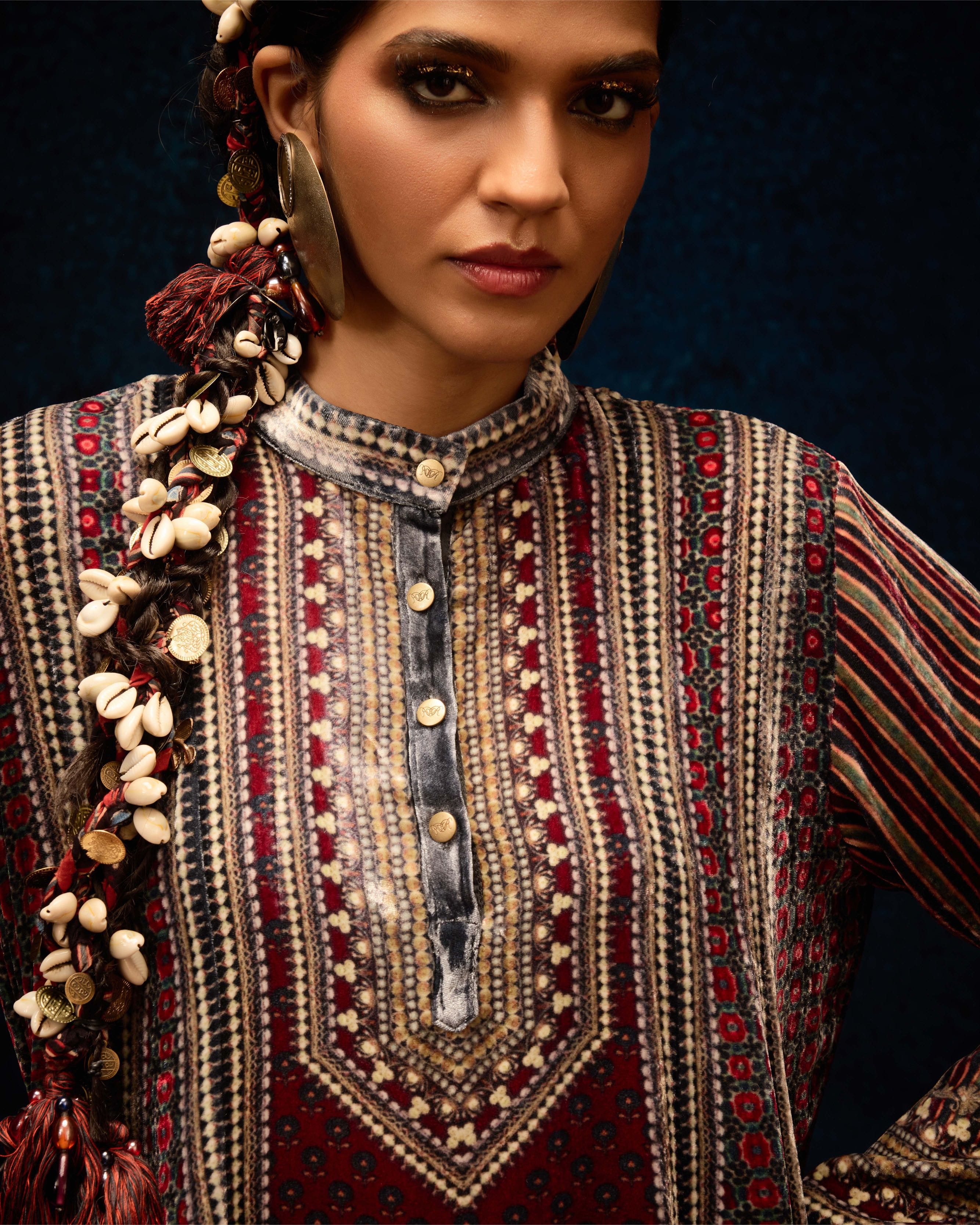 Ajrakh : Ada - Maroon