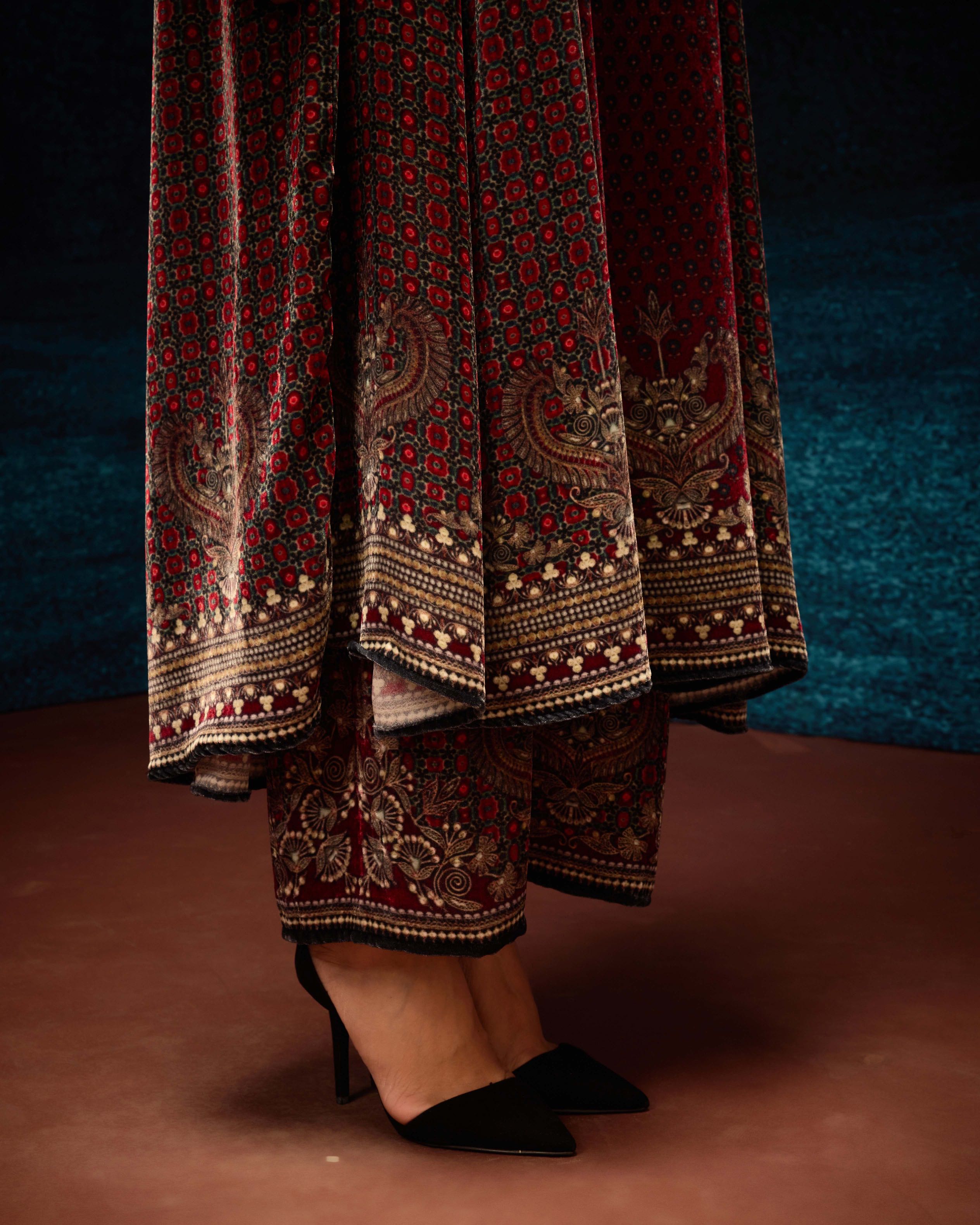 Ajrakh : Ada - Maroon