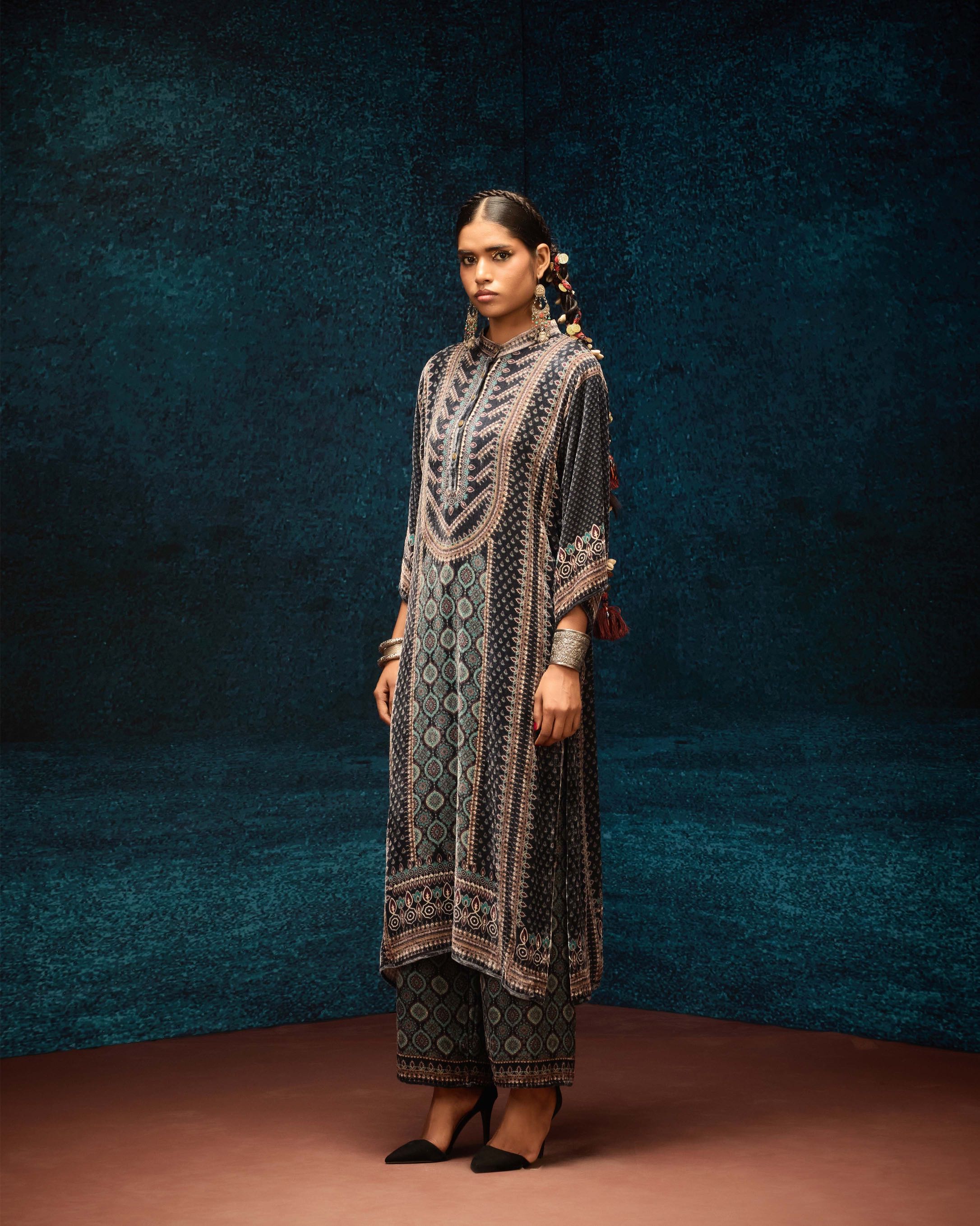 Ajrakh : Ghazala - Black