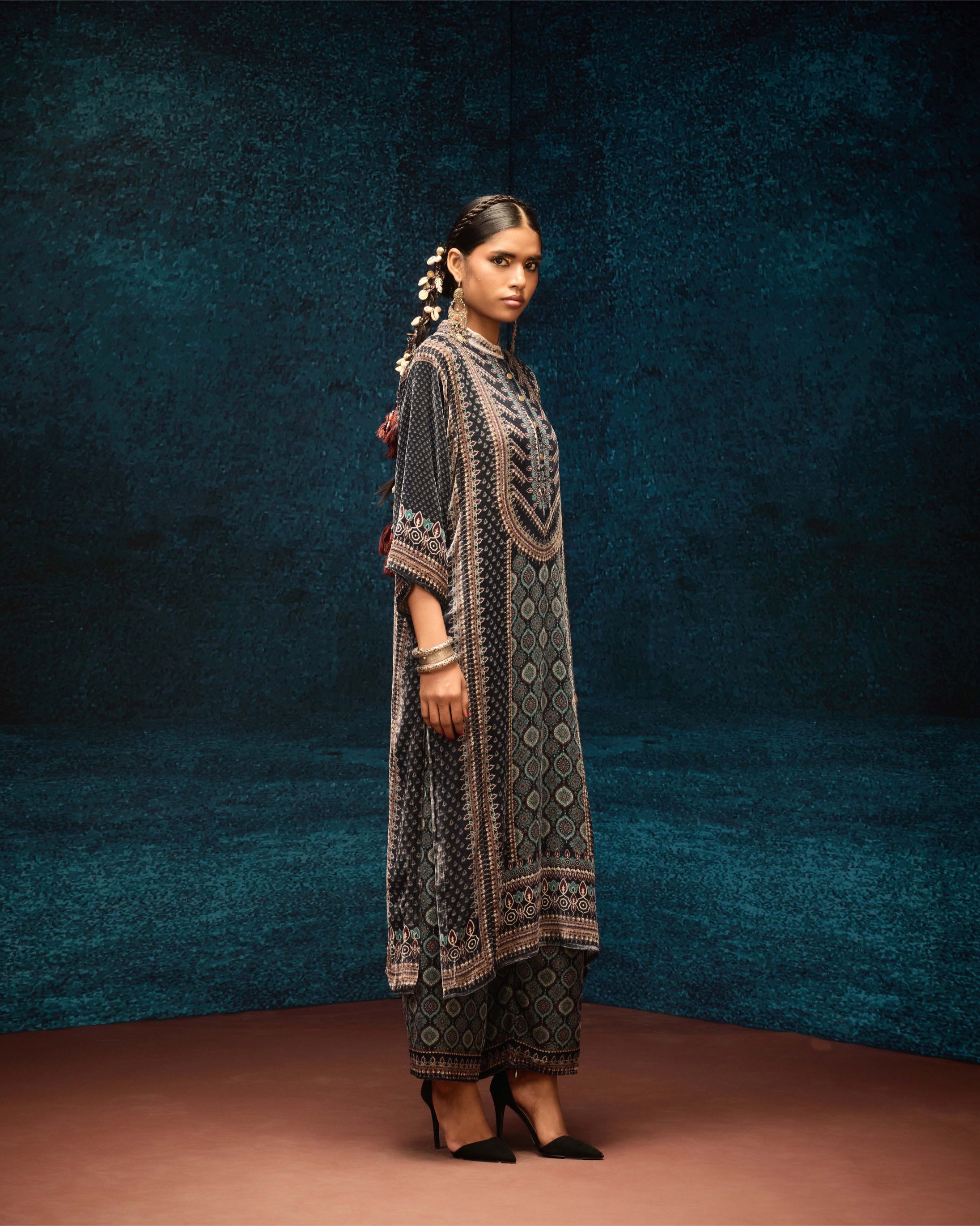 Ajrakh : Ghazala - Black