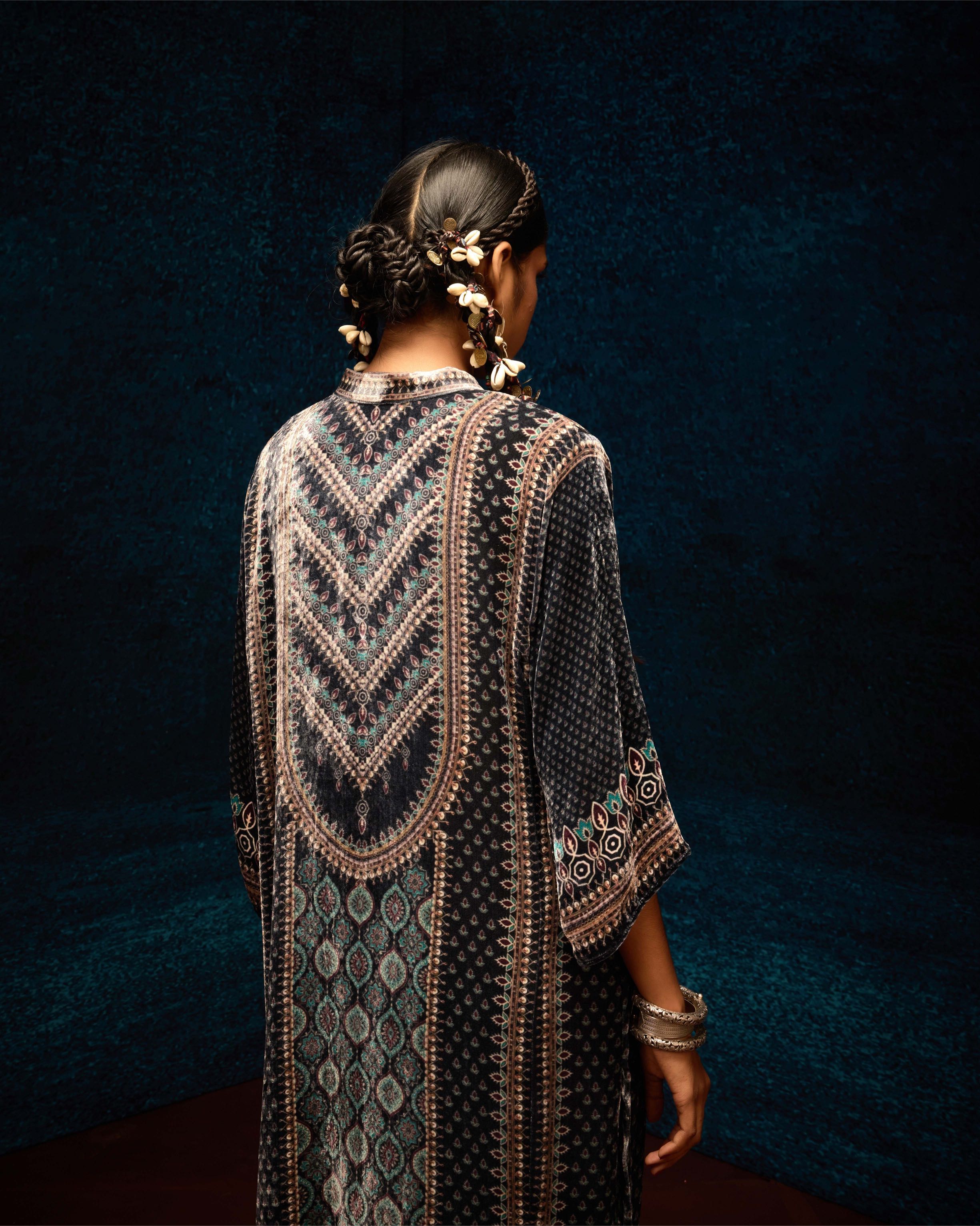 Ajrakh : Ghazala - Black