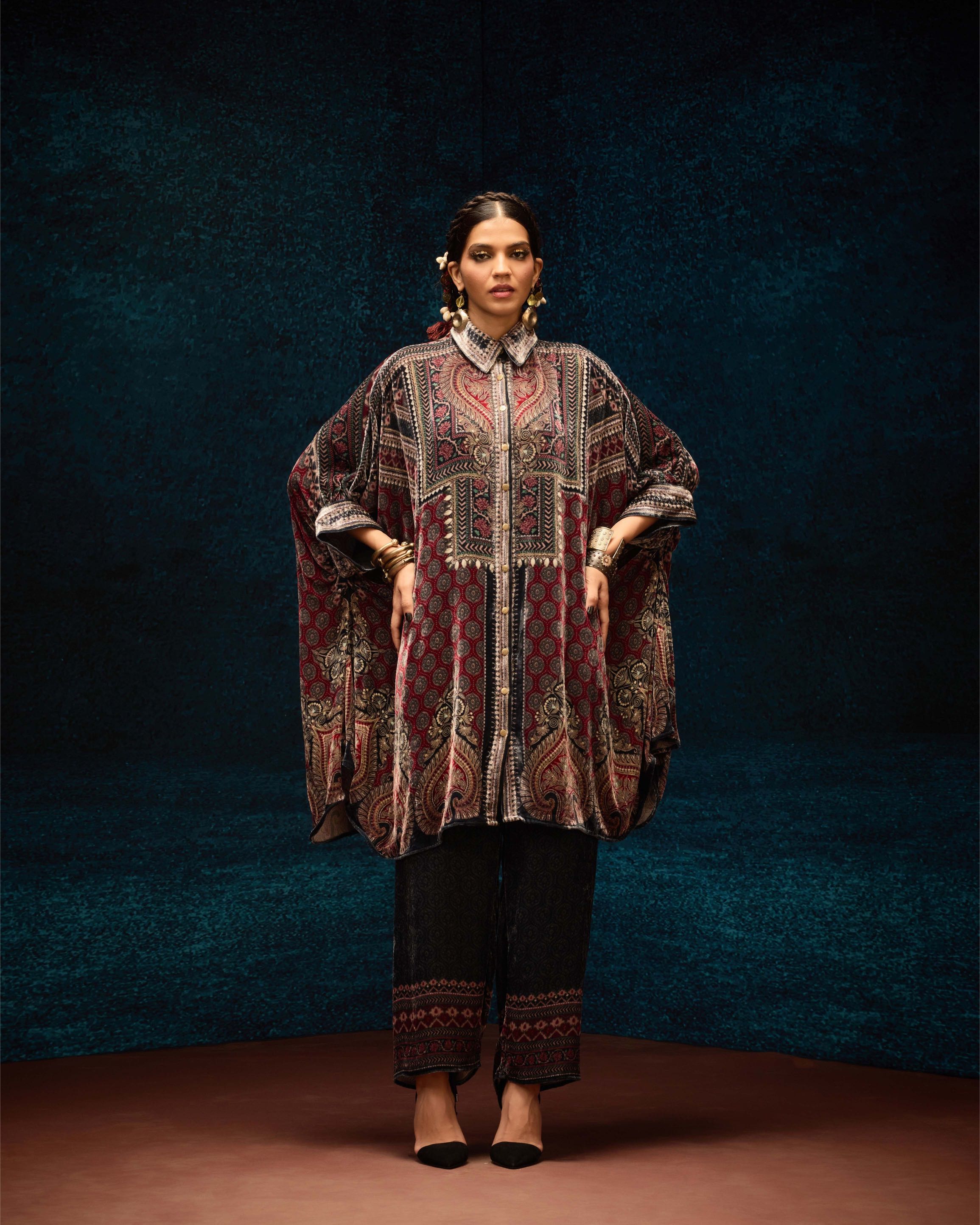 Ajrakh : Kamara - Maroon