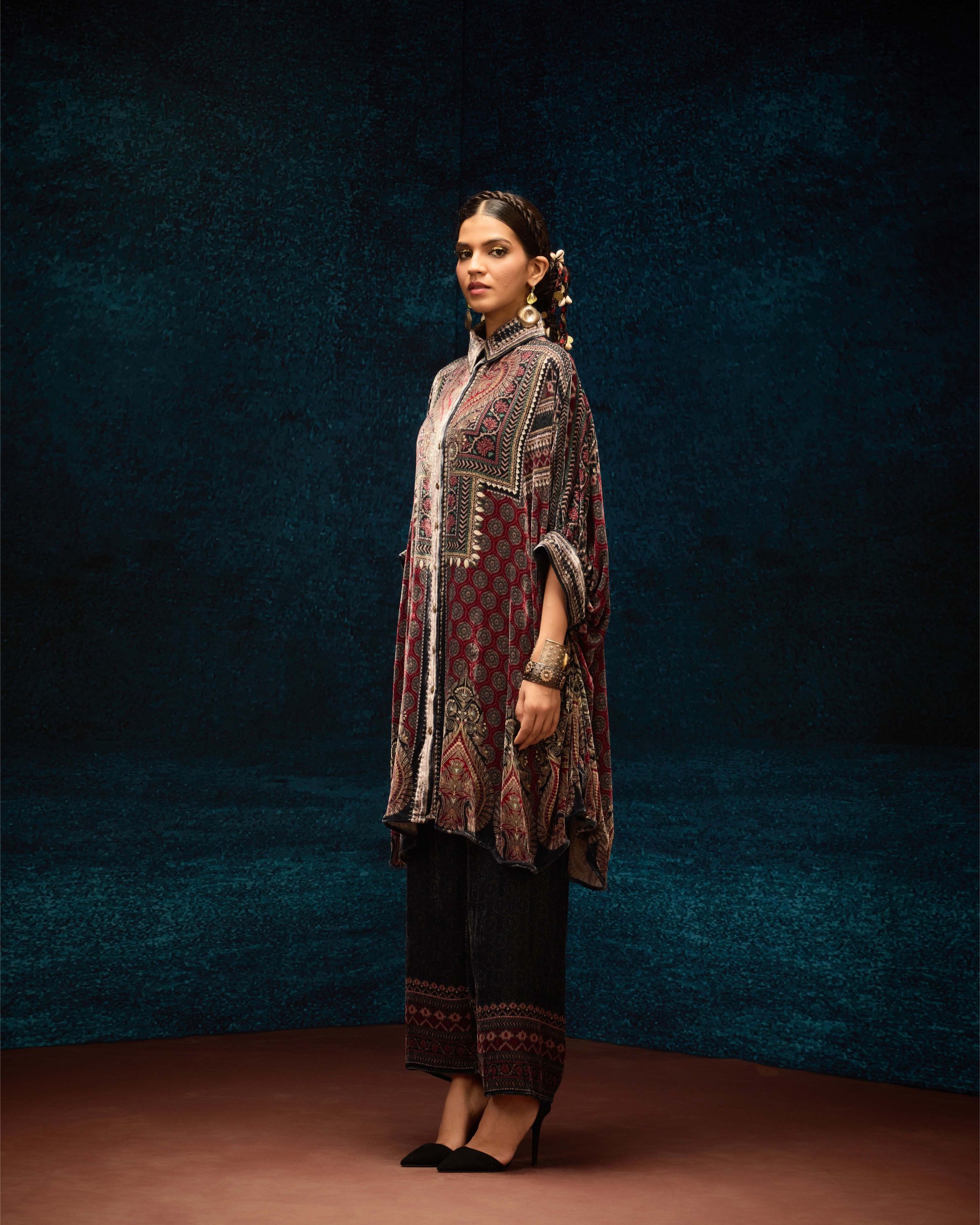 Ajrakh : Kamara - Maroon
