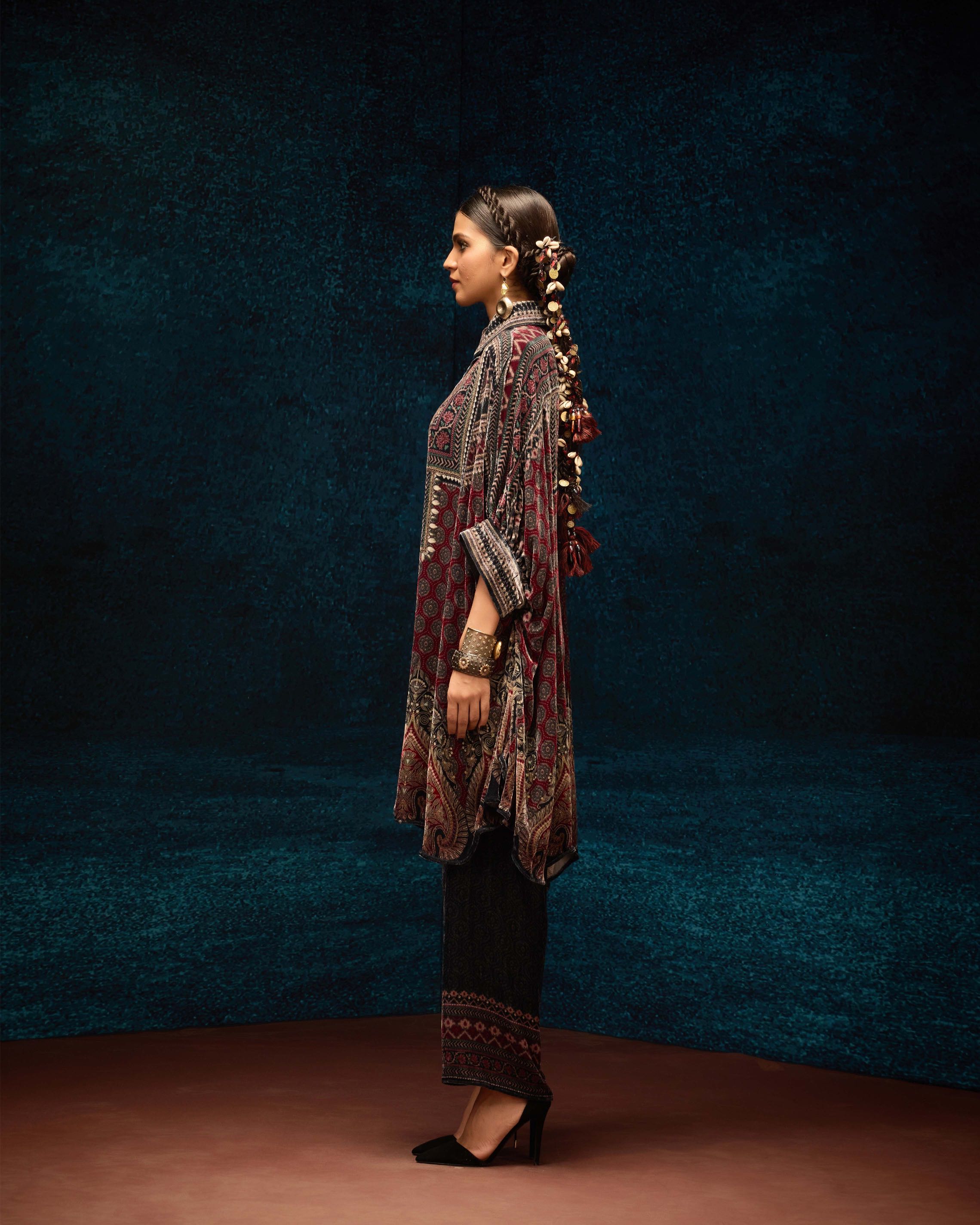 Ajrakh : Kamara - Maroon