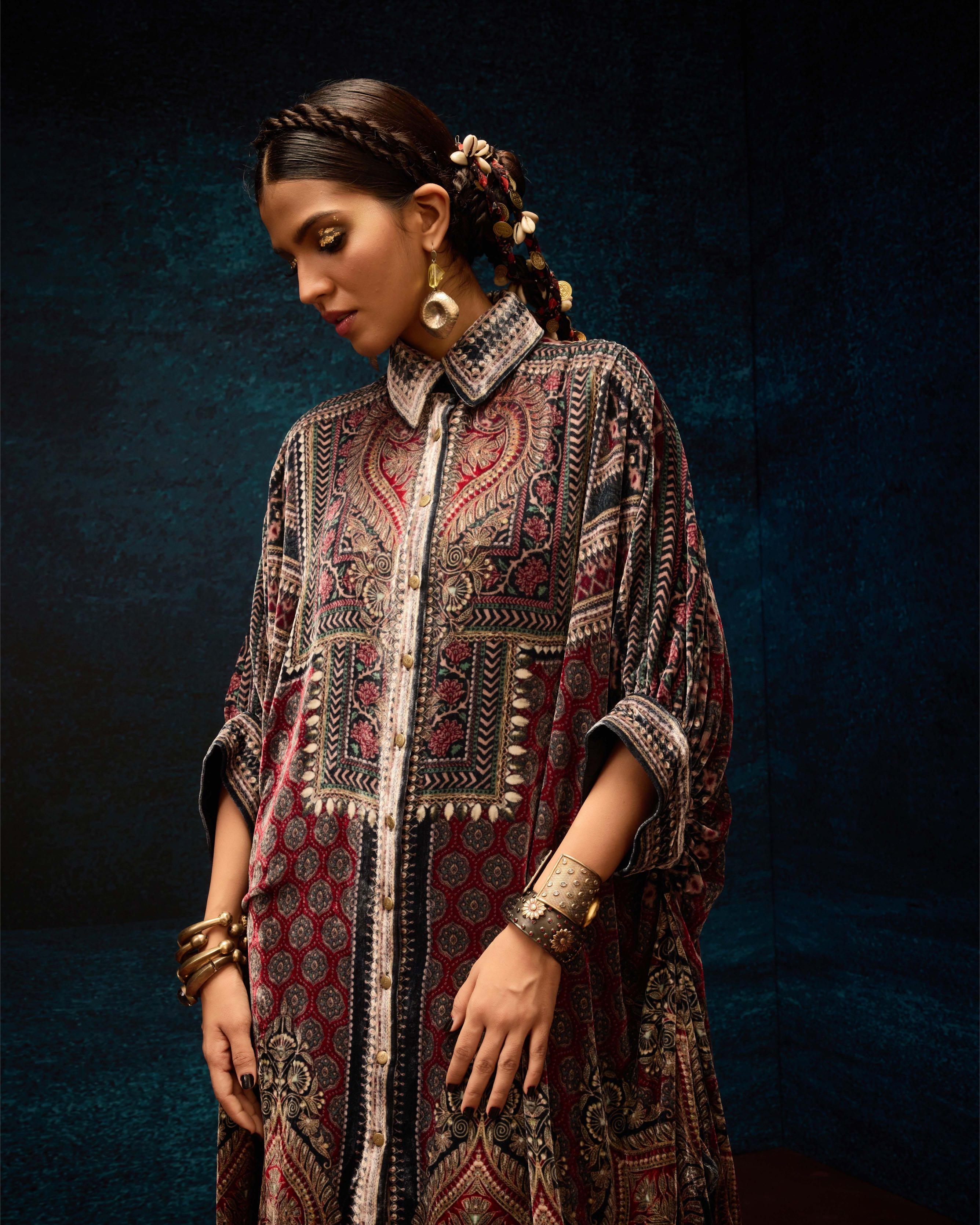 Ajrakh : Kamara - Maroon