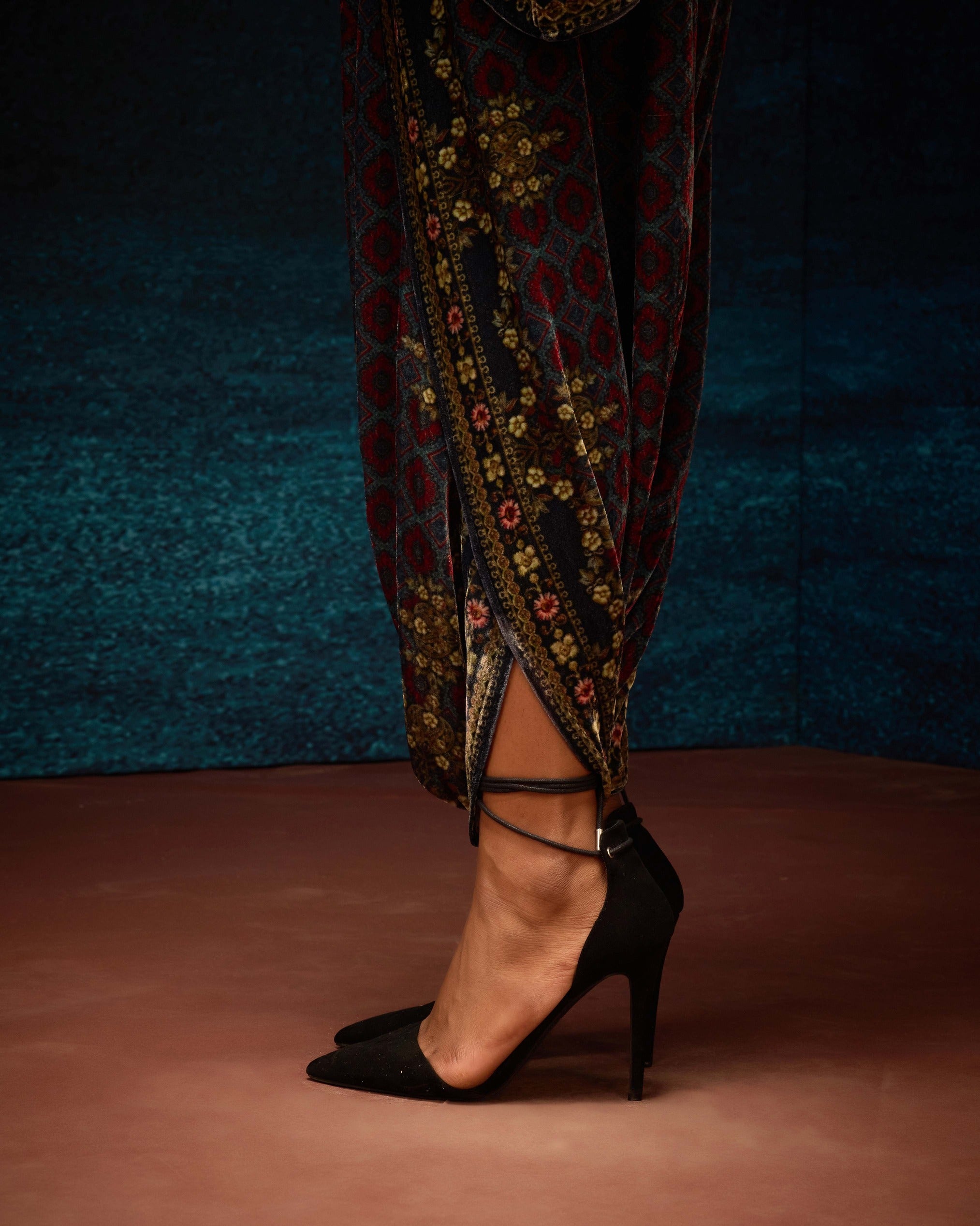 Ajrakh : Chanel - Blue/Maroon
