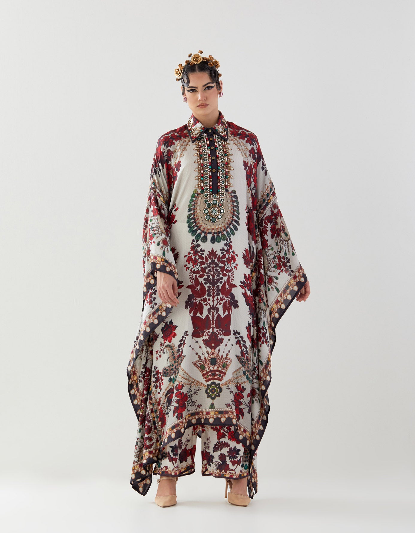 Nizam : Sharifa - Ivory/Red