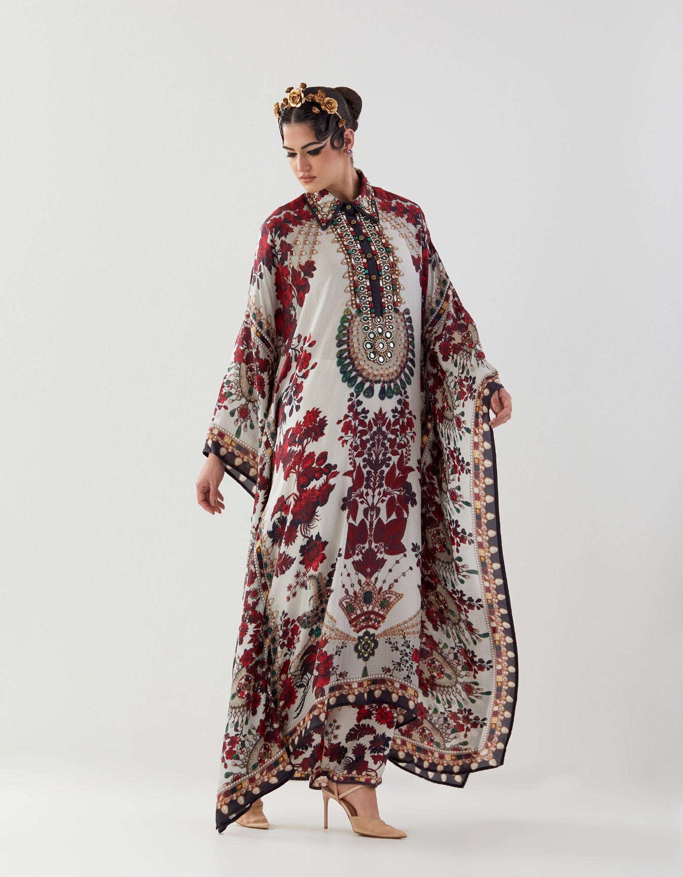 Nizam : Sharifa - Ivory/Red