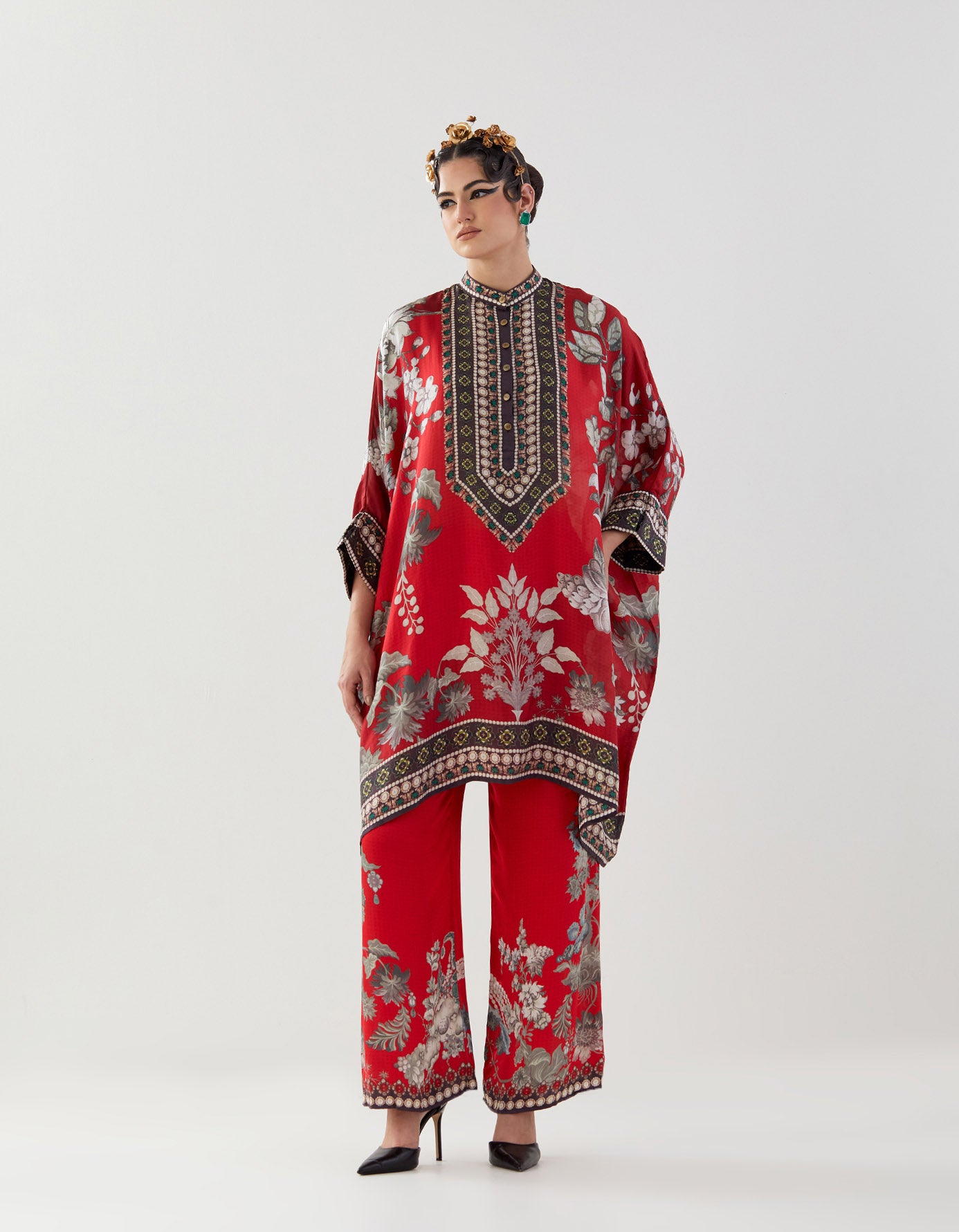 Nizam : Chanel 36" - Red/Slate