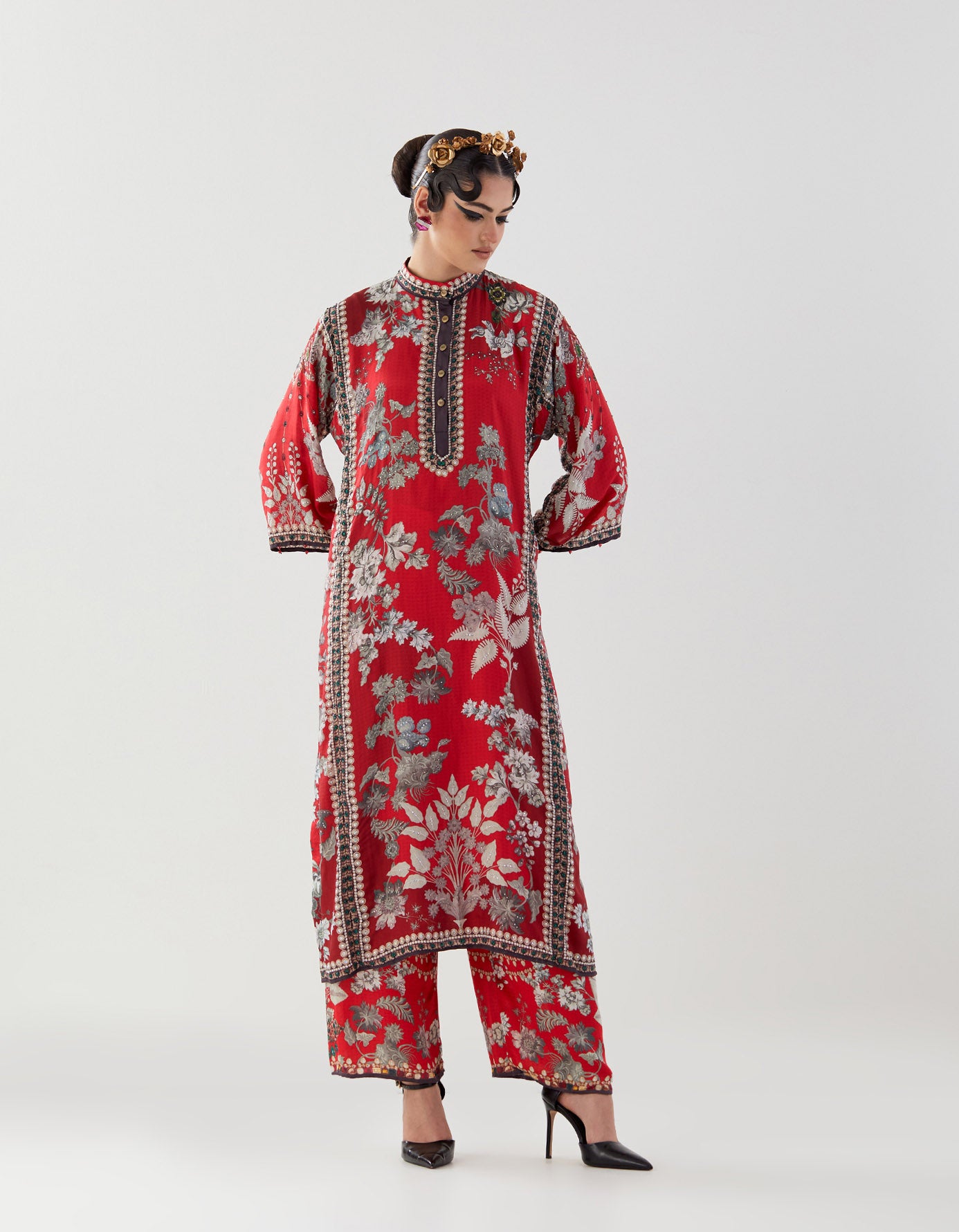 Nizam : Ghazala - Red/Slate