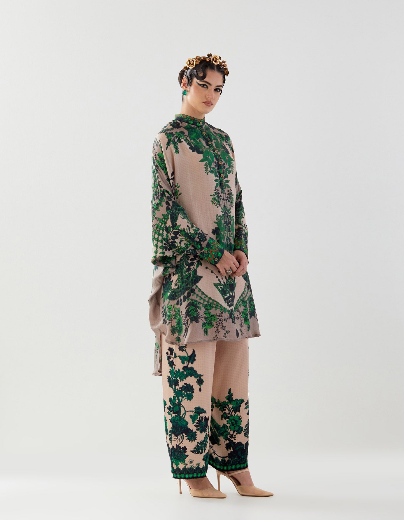 Nizam : Mabel - Nude/Emerald