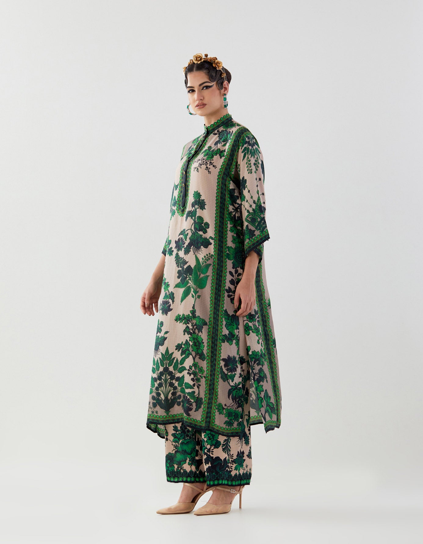 Nizam : Ghazala - Nude/Emerald