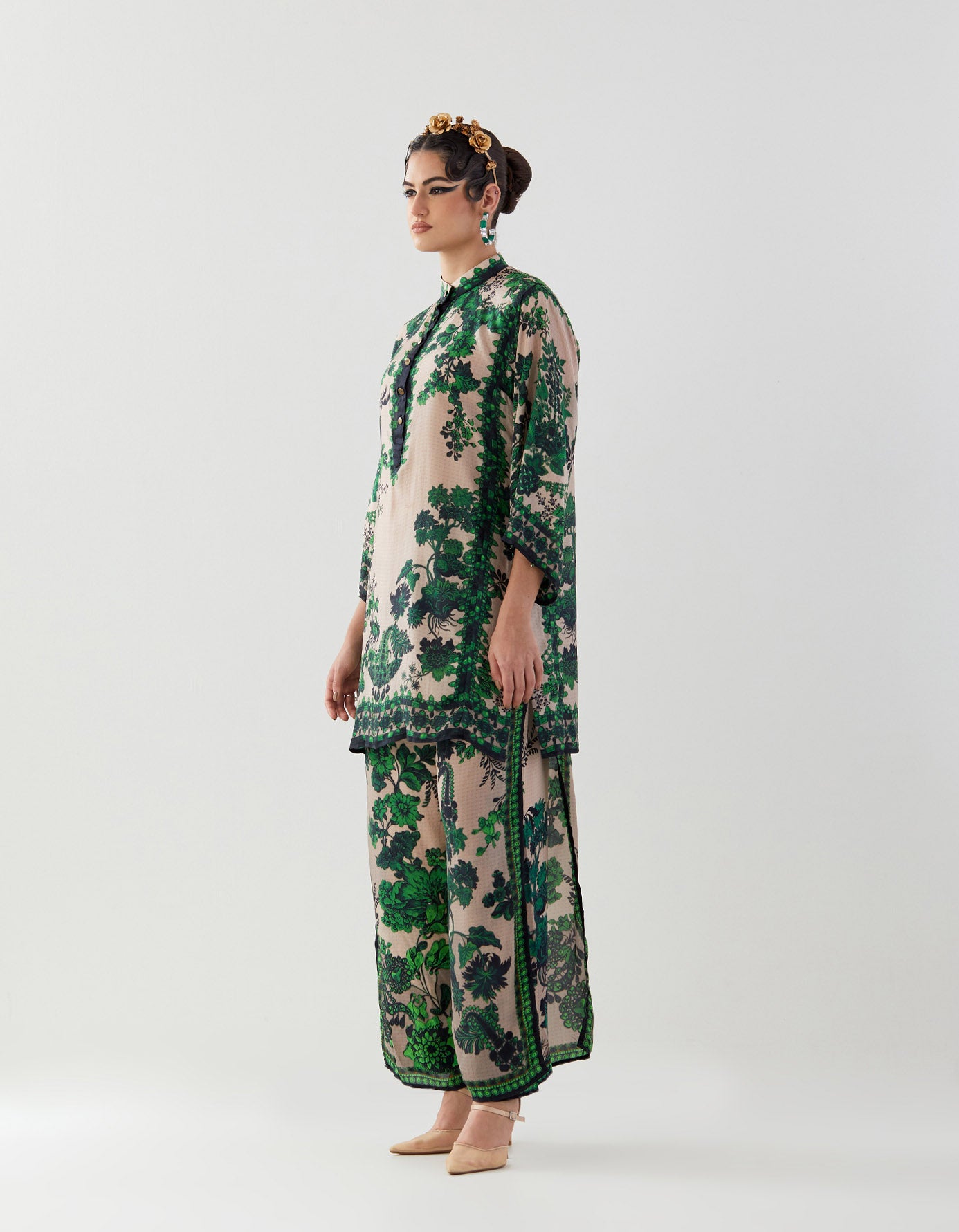 Nizam : Ghazal/Gloria - Nude/Emerald