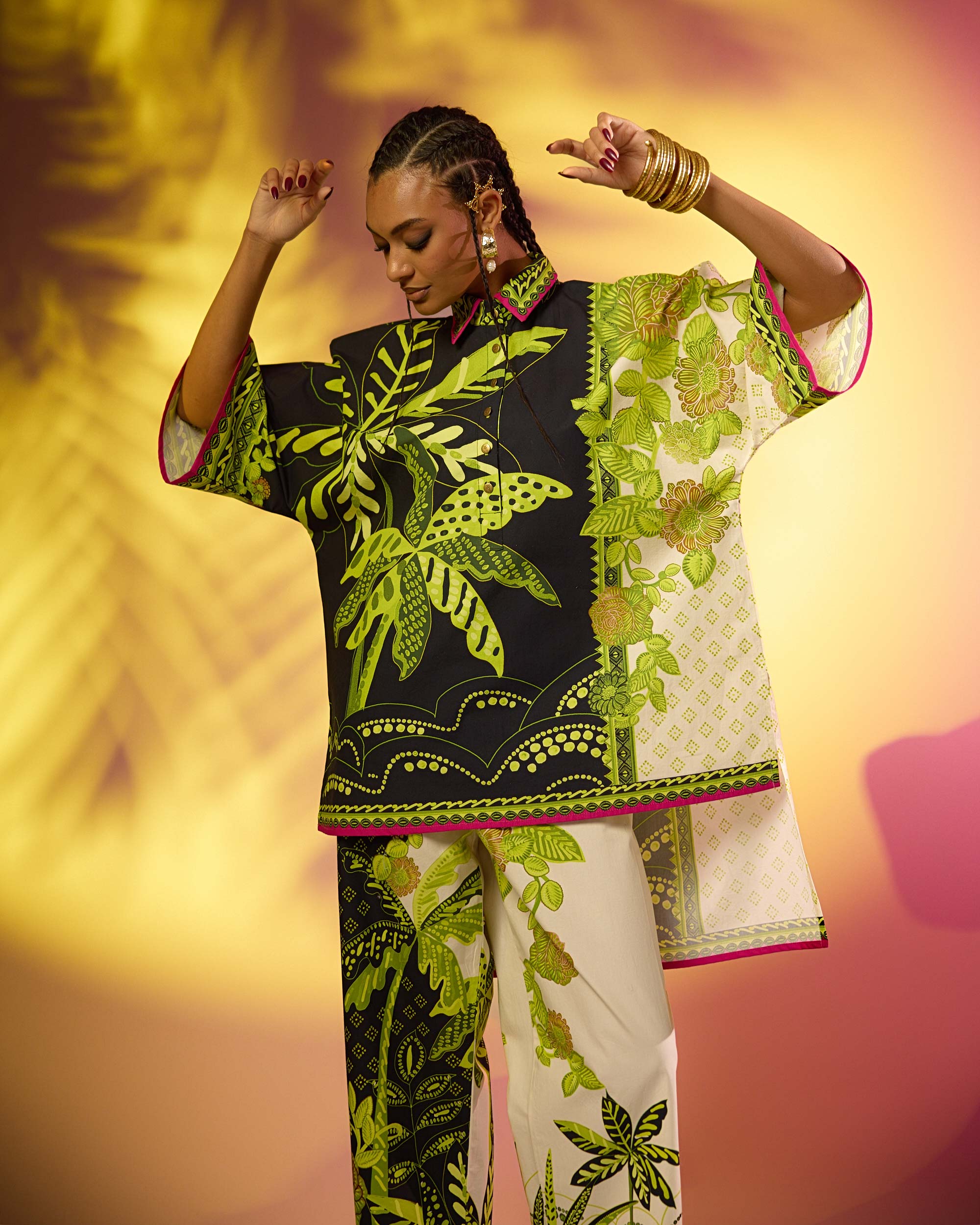 Jamaica : Nadia - Black/Lime