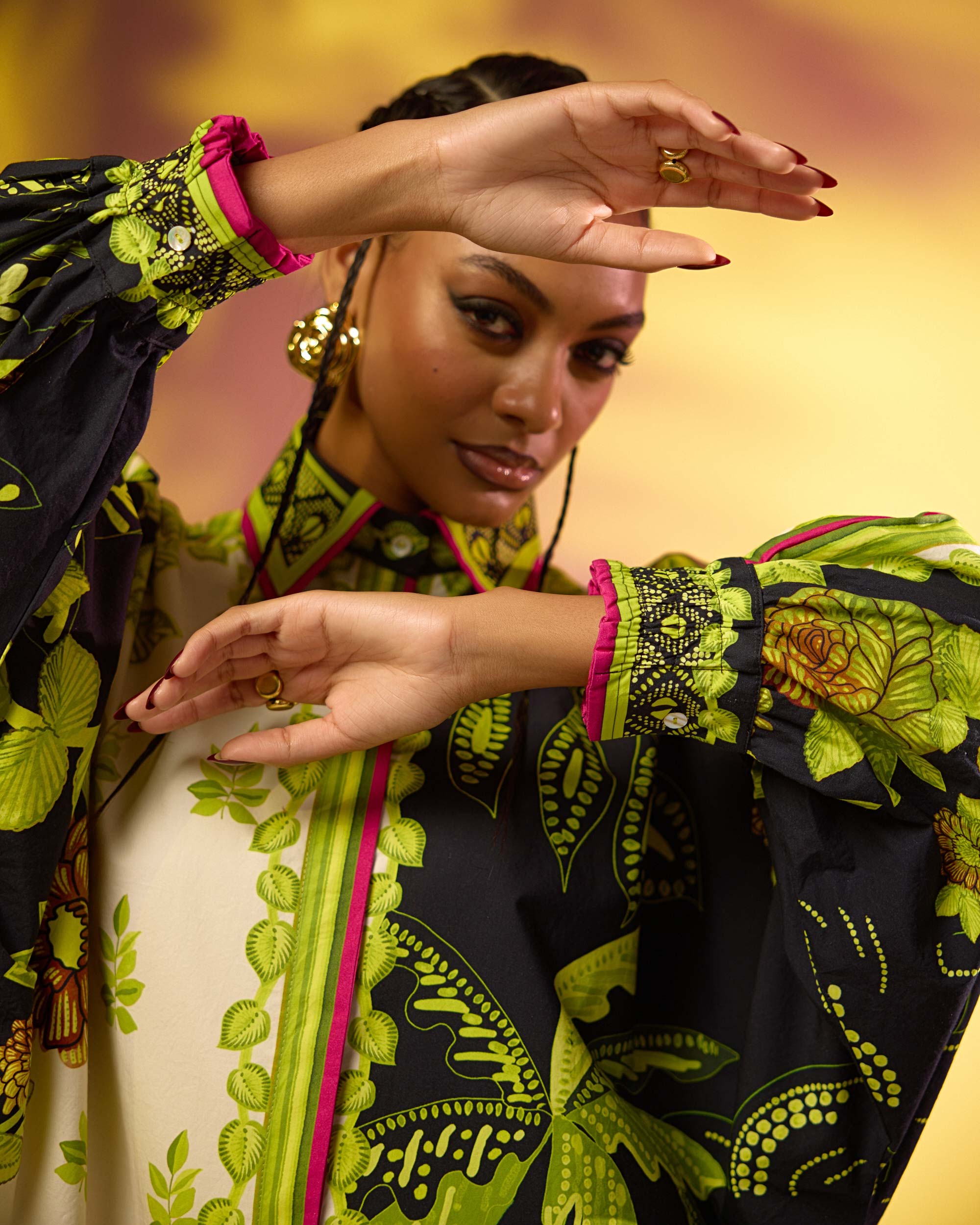 Jamaica : Faiza - Ivory/Lime
