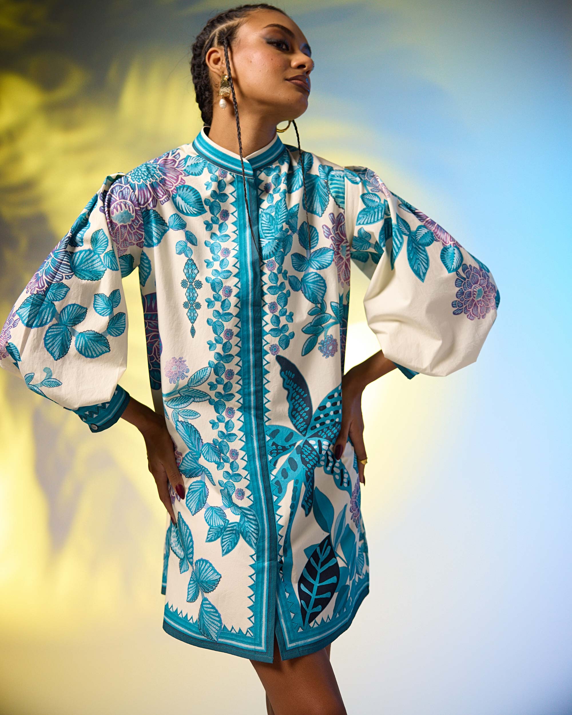 Jamaica : Sophia - Ivory/Blue